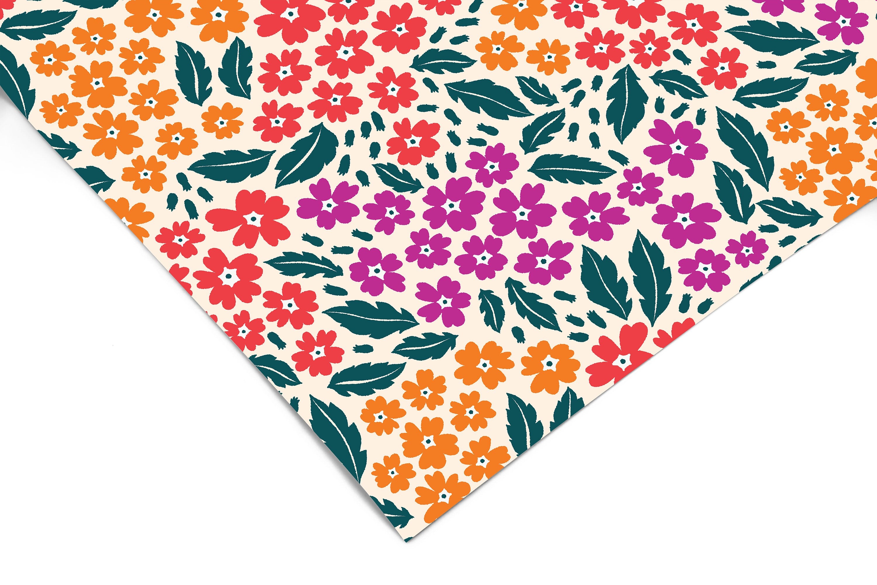 Floral Bunches Contact Paper | Peel And Stick Wallpaper | Removable Wallpaper | Shelf Liner | Drawer Liner | Peel and Stick Paper 605