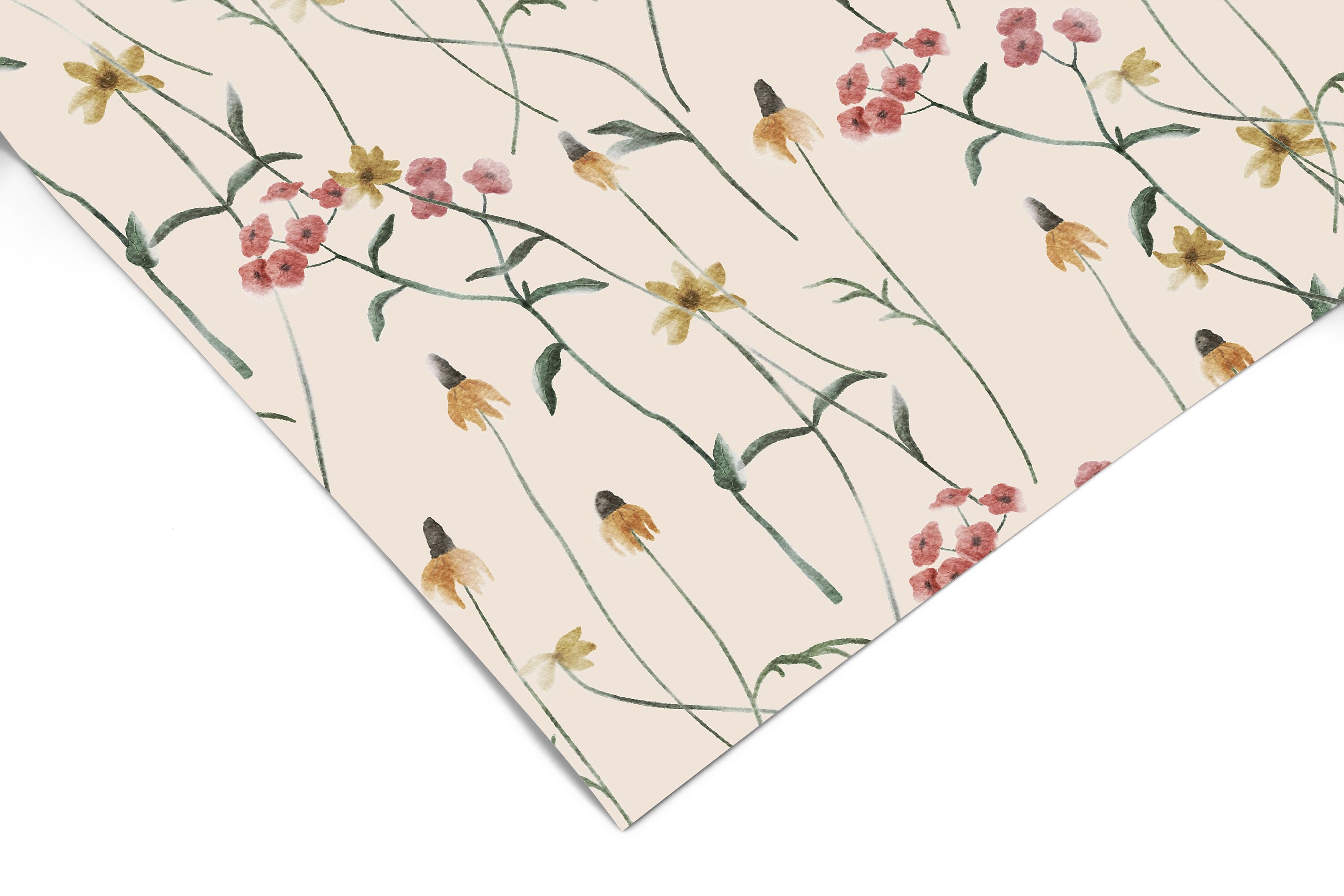 Daisy Wildflowers Wallpaper | Wallpaper Peel and Stick | Removable Wallpaper | Wall Paper Peel And Stick | Wall Mural | Wall Decor 3415 - JamesAndColors