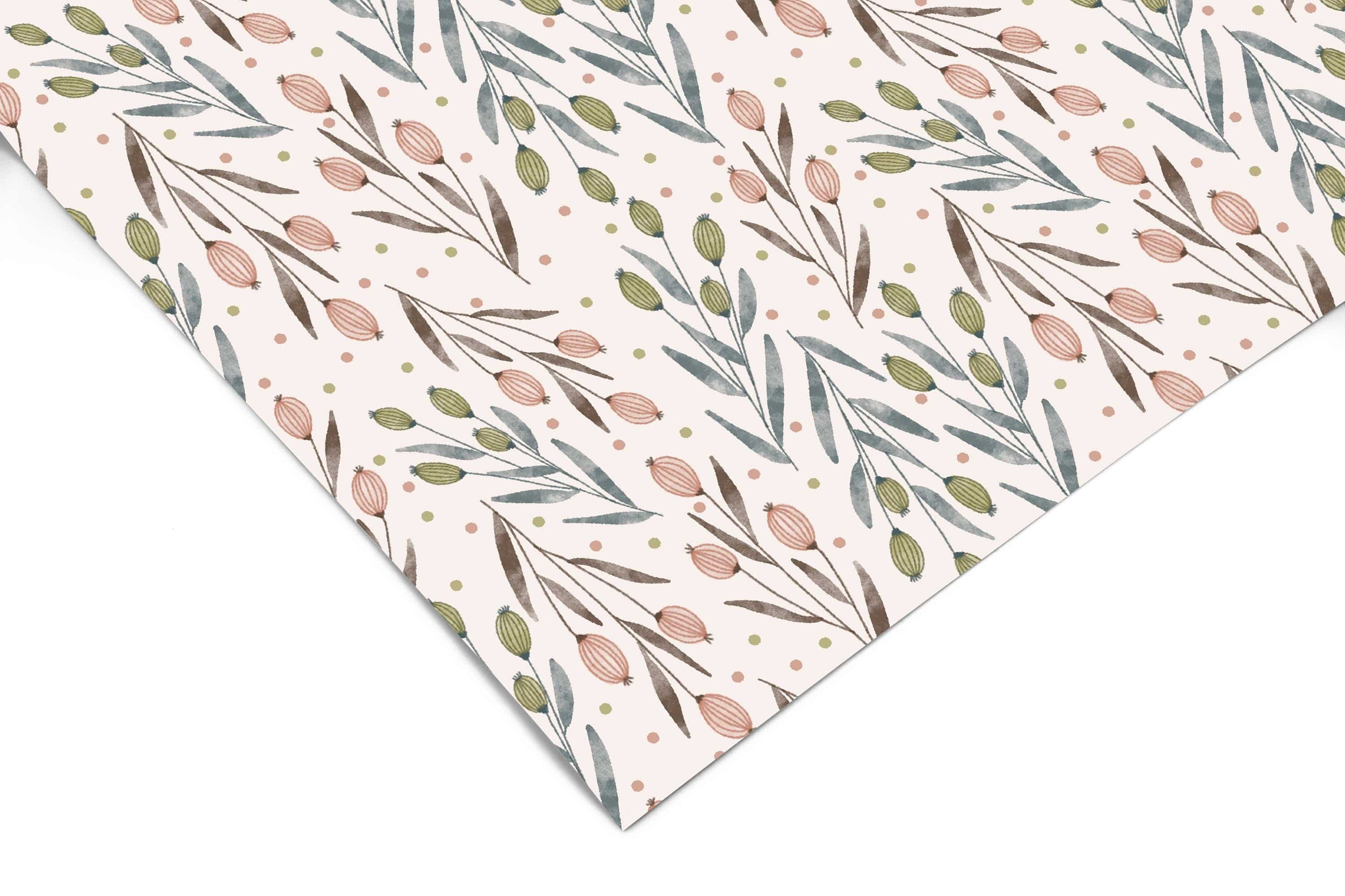 Pink Wildflower Contact Paper | Peel And Stick Wallpaper | Removable Wallpaper | Shelf Liner | Drawer Liner | Peel and Stick Paper 814 - JamesAndColors