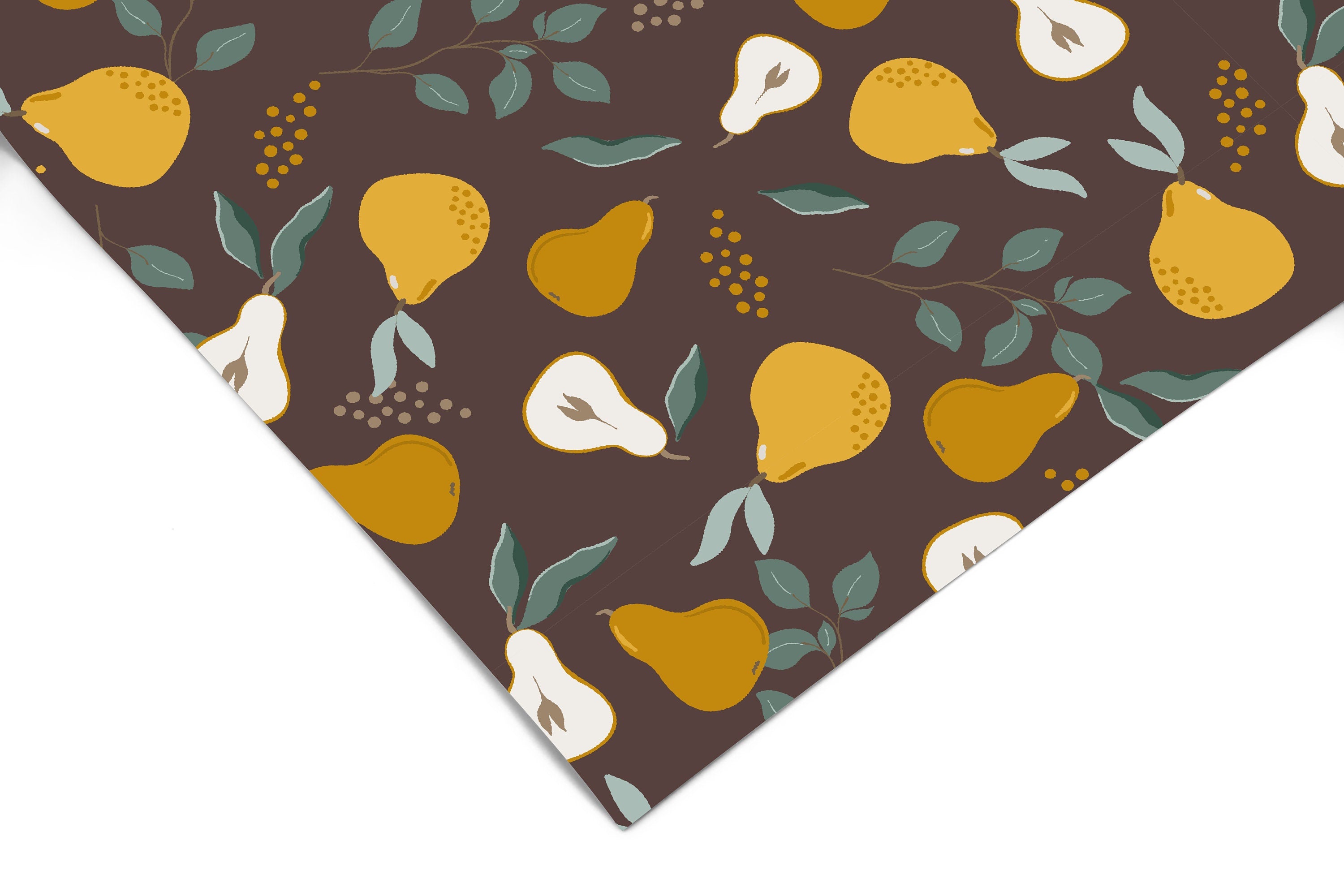 Pear Brown Kitchen Contact Paper | Peel And Stick Wallpaper | Removable Wallpaper | Shelf Liner | Drawer Liner | Peel and Stick Paper 652 - JamesAndColors