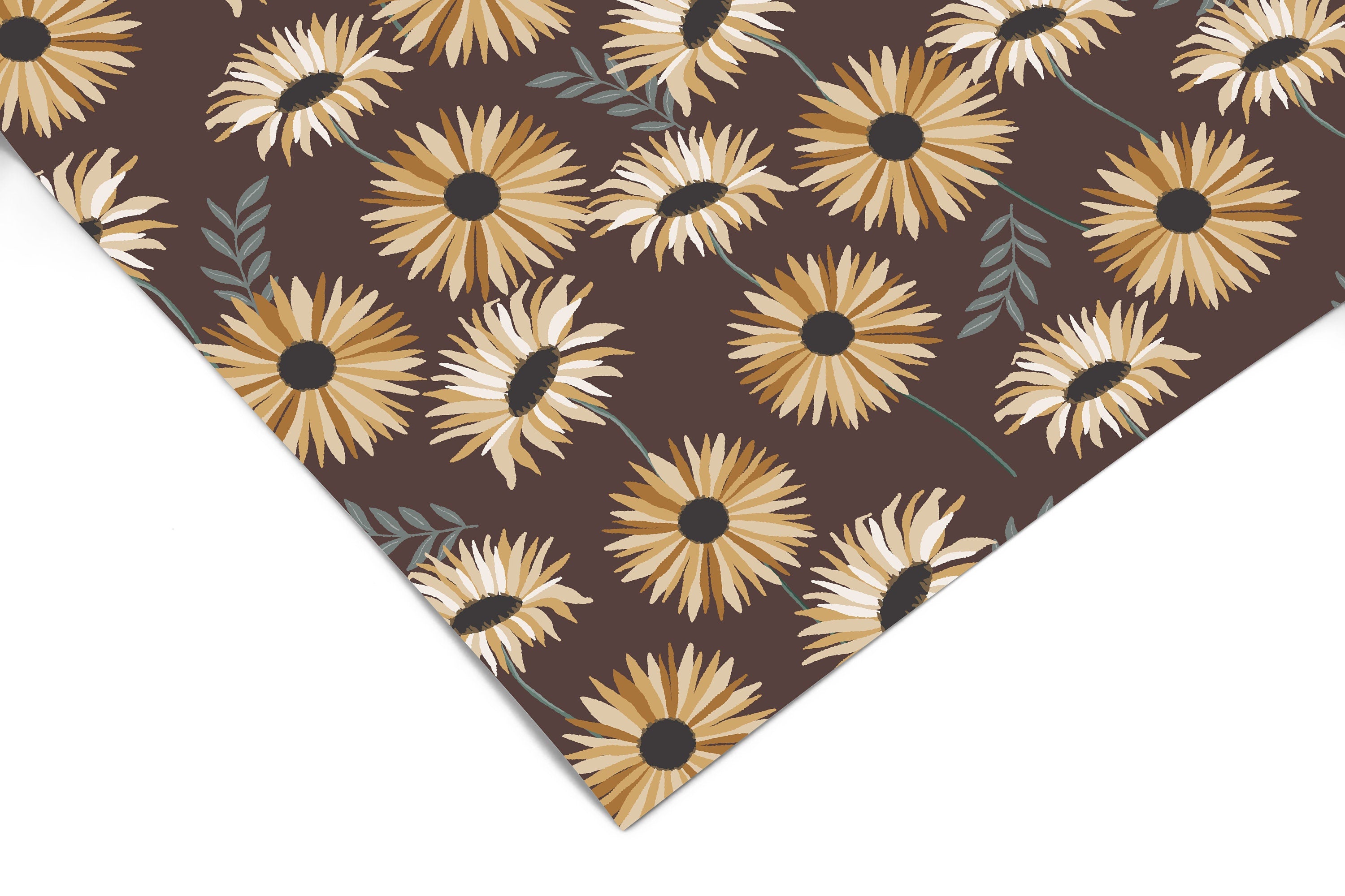 Faded Daisy Floral Contact Paper | Peel And Stick Wallpaper | Removable Wallpaper | Shelf Liner | Drawer Liner | Peel and Stick Paper 654