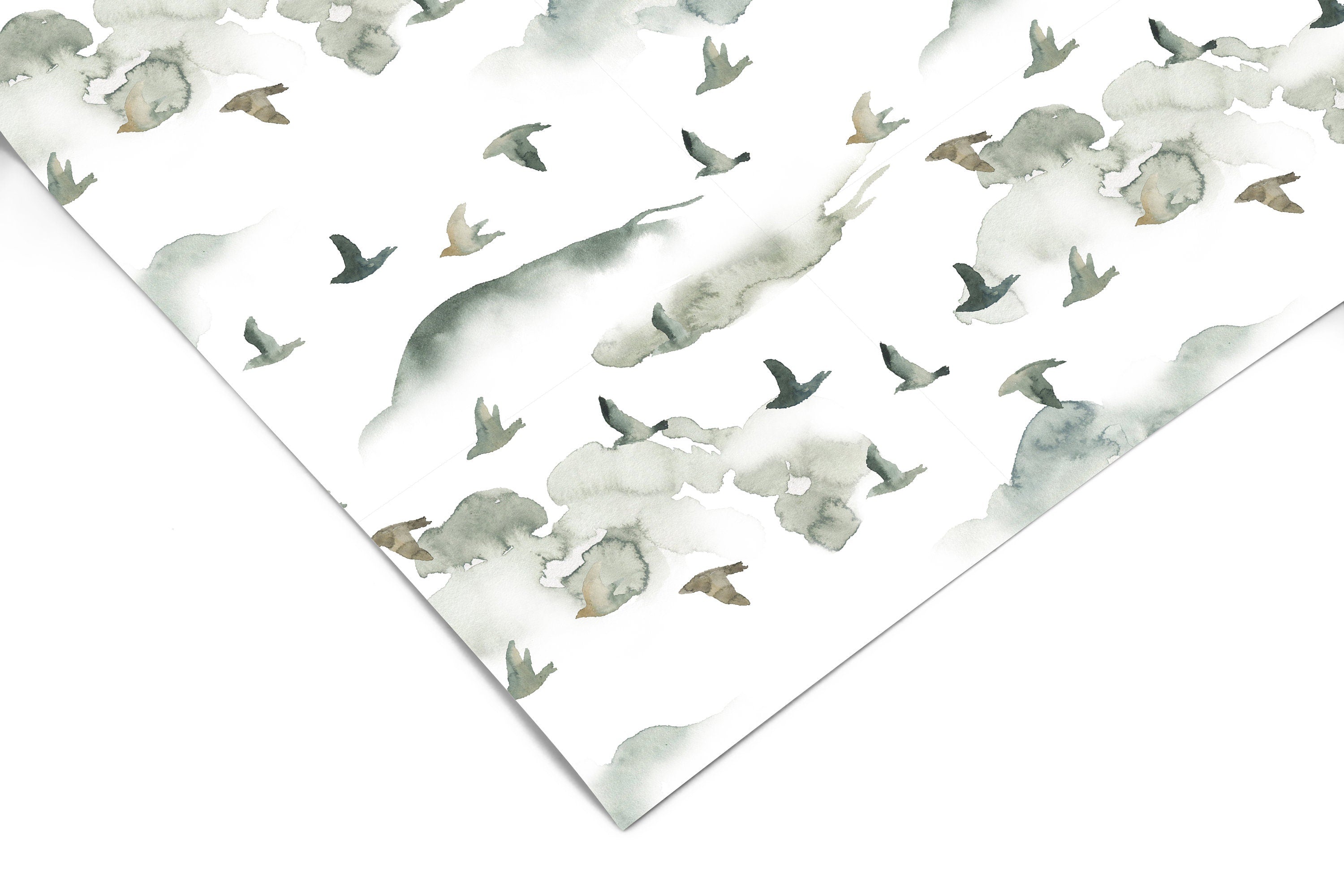 Pine Forest Bird Contact Paper | Peel And Stick Wallpaper | Removable Wallpaper | Shelf Liner | Drawer Liner | Peel and Stick Paper 657 - JamesAndColors