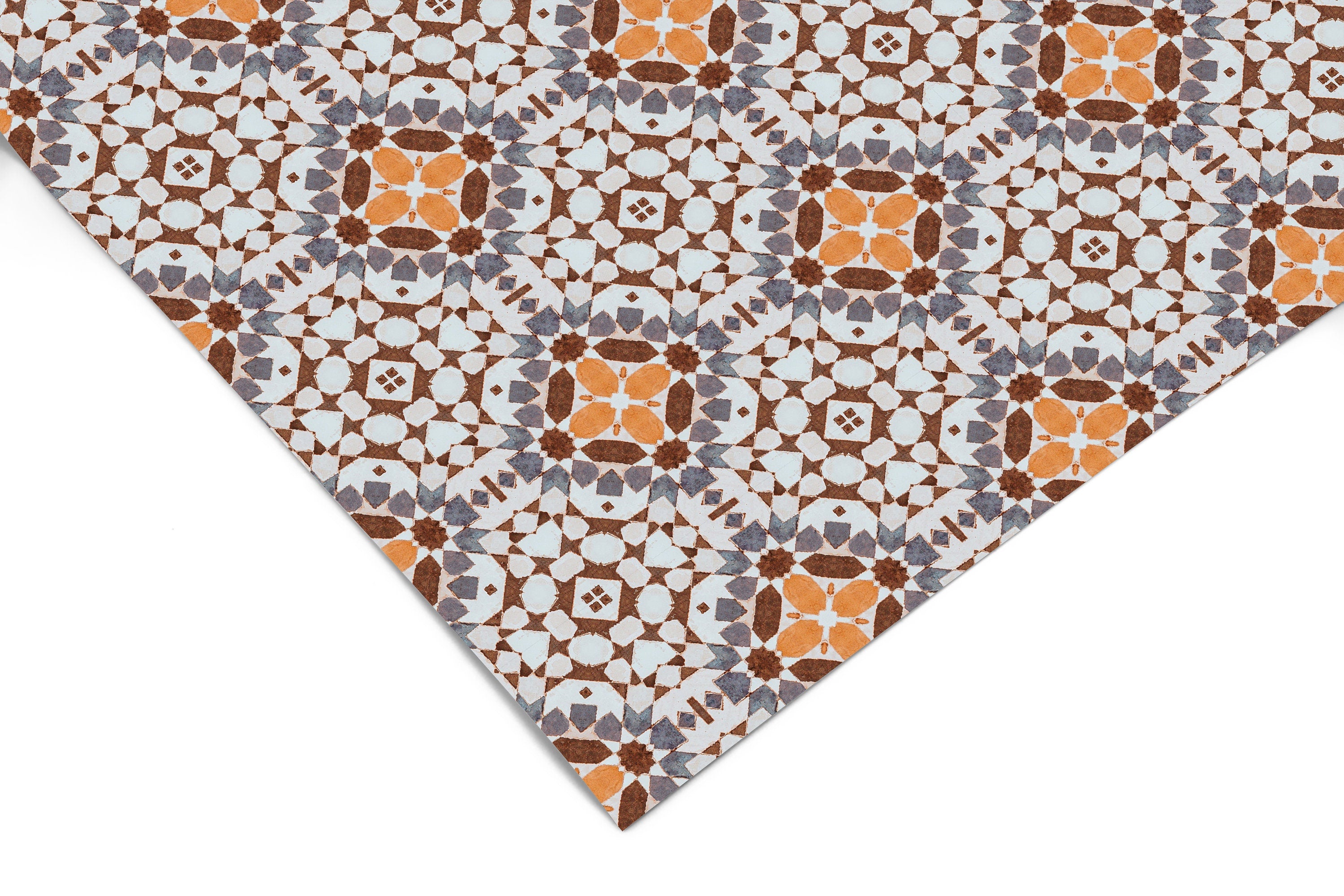 Moroccan Tile Pattern Contact Paper | Peel And Stick Wallpaper | Removable Wallpaper | Shelf Liner | Drawer Liner | Peel and Stick Paper 669 - JamesAndColors