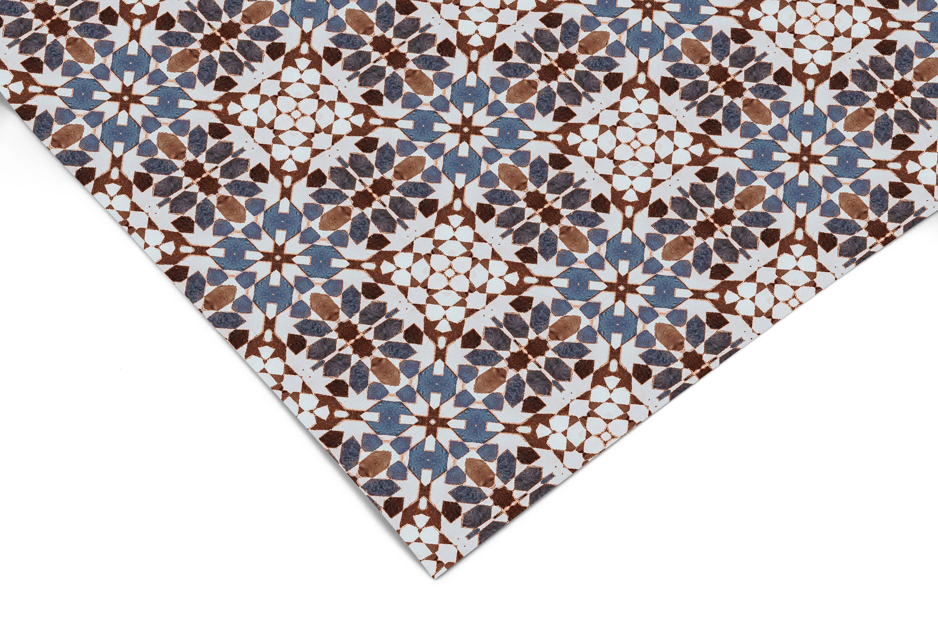Moroccan Tile Pattern Contact Paper | Peel And Stick Wallpaper | Removable Wallpaper | Shelf Liner | Drawer Liner | Peel and Stick Paper 674 - JamesAndColors