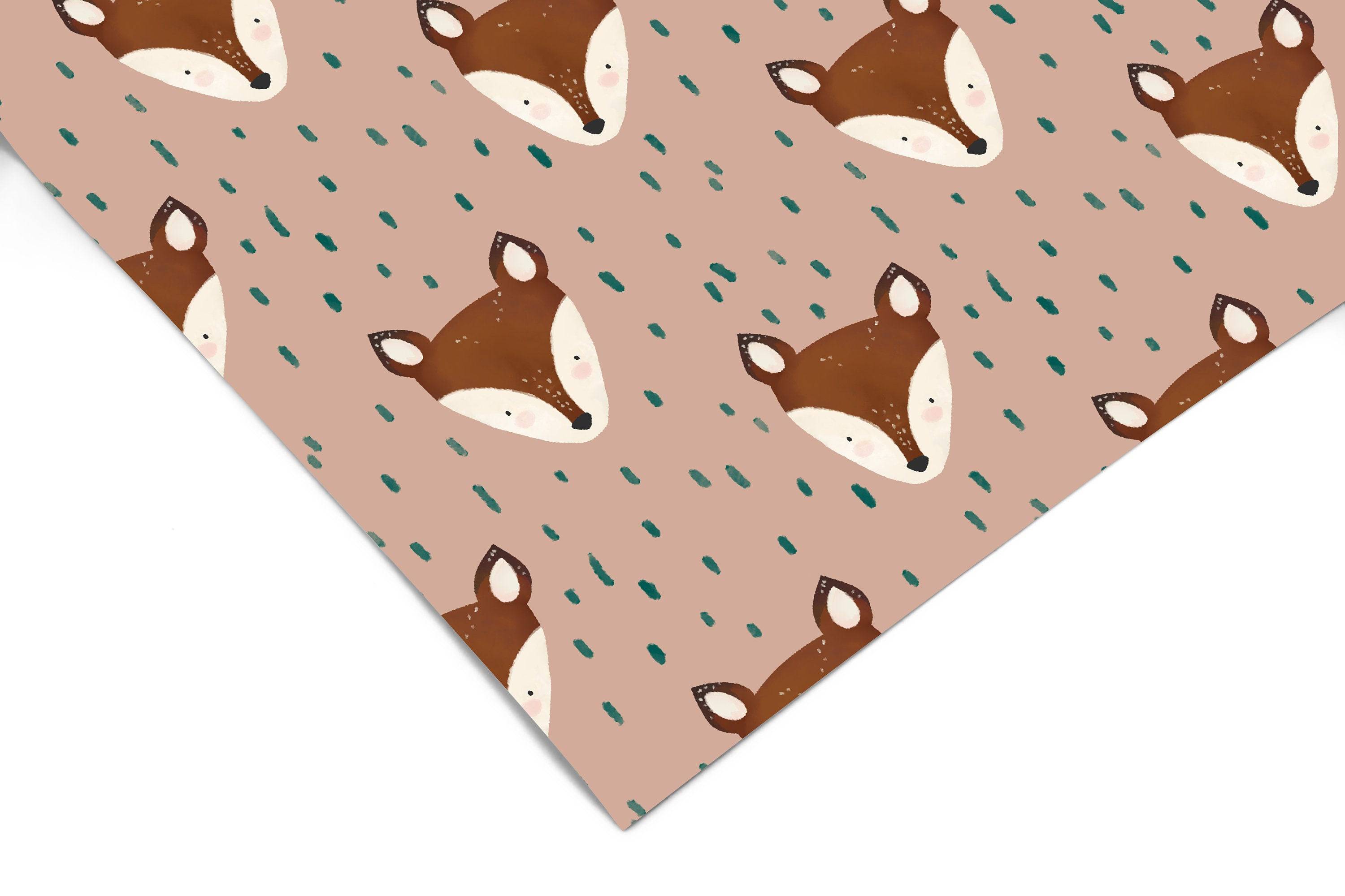 Little Fox Woodland Contact Paper | Peel And Stick Wallpaper | Removable Wallpaper | Shelf Liner | Drawer Liner | Peel and Stick Paper 830 - JamesAndColors