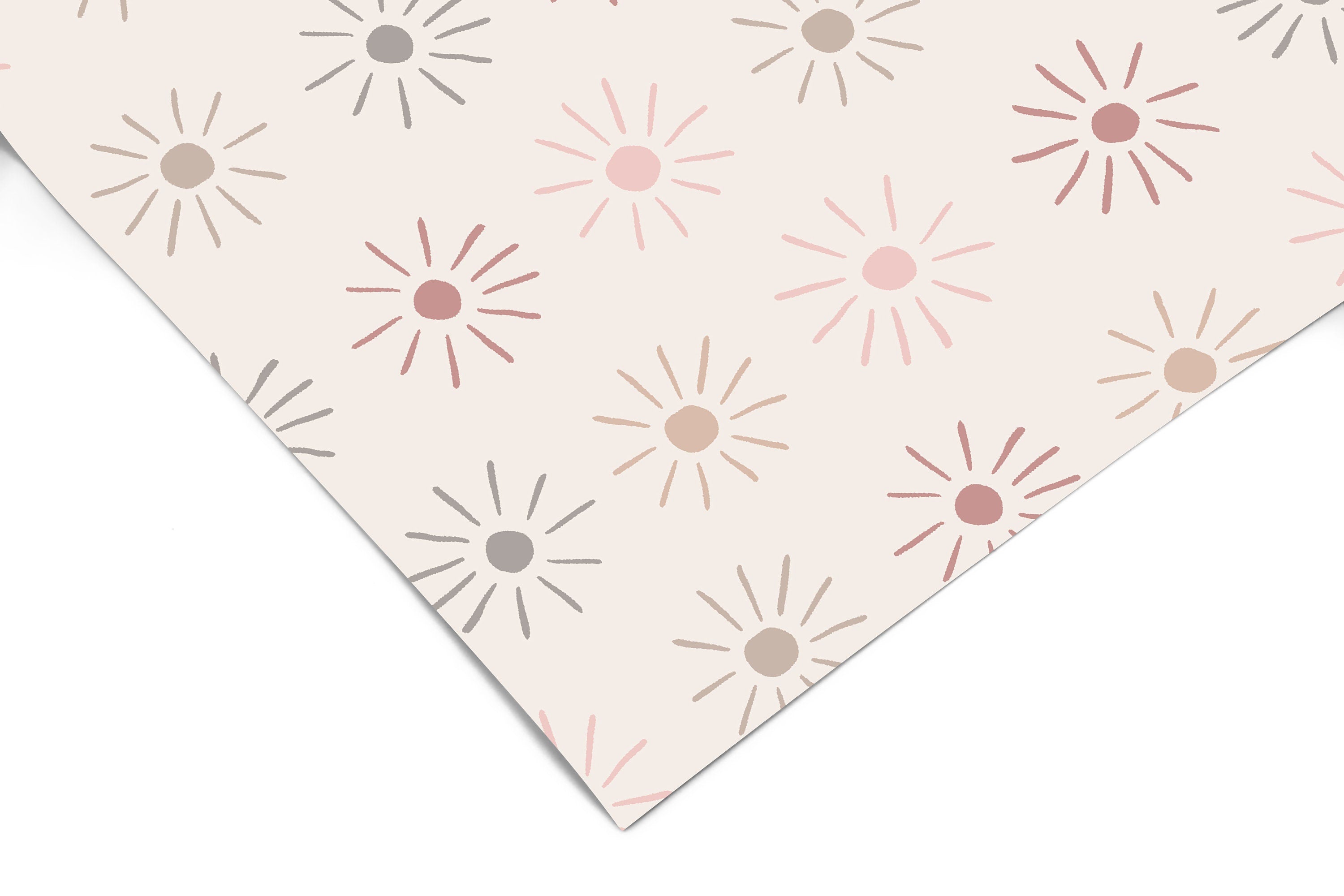 Contact Paper Cream Boho Sun| Peel And Stick Wallpaper | Removable Wallpaper | Shelf Liner | Drawer Liner | Peel and Stick Paper 847 - JamesAndColors