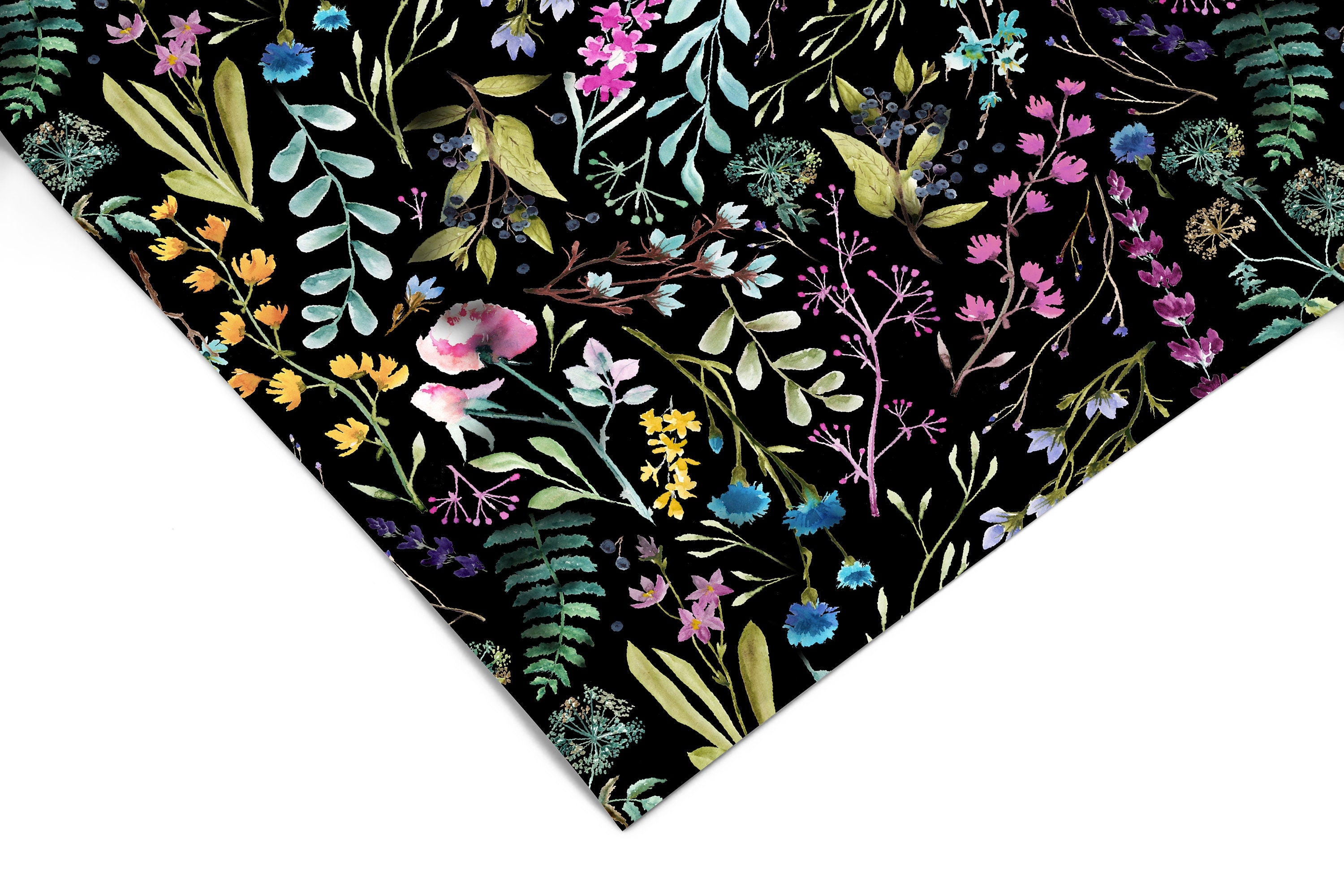 Watercolor Floral Contact Paper | Peel And Stick Wallpaper | Removable Wallpaper | Shelf Liner | Drawer Liner | Peel and Stick Paper 678