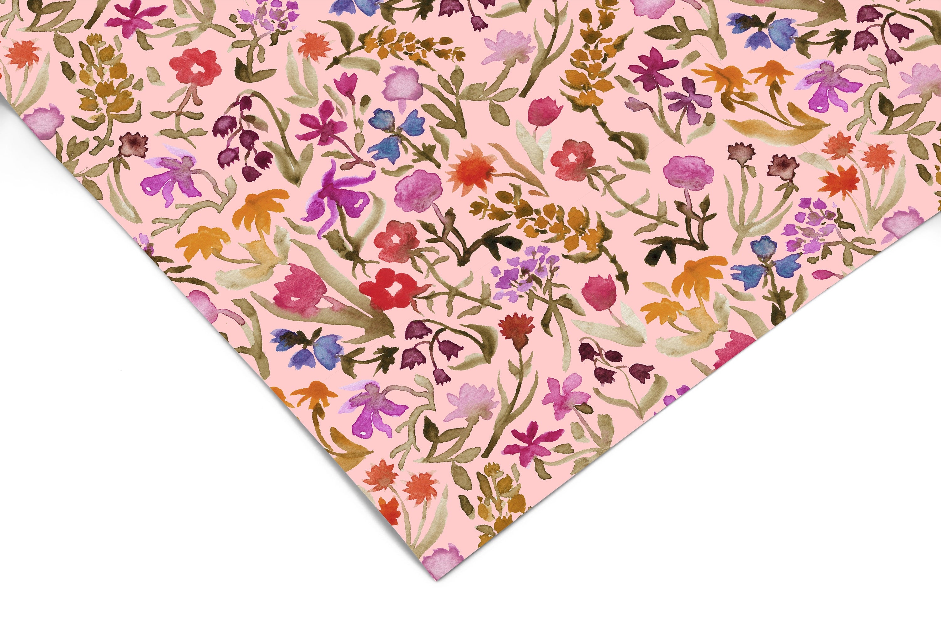 Watercolor Floral Contact Paper | Peel And Stick Wallpaper | Removable Wallpaper | Shelf Liner | Drawer Liner | Peel and Stick Paper 685