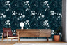 Dark Navy Floral Wallpaper | Removable Wallpaper | Peel And Stick Wallpaper | Adhesive Wallpaper | Wall Paper Peel Stick Wall Mural 3461 - JamesAndColors