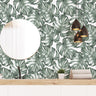 Green Monstera Tropic Wallpaper | Wallpaper Peel and Stick | Removable Wallpaper | Wall Paper Peel And Stick | Wall Mural | Wall Decor 3410 - JamesAndColors