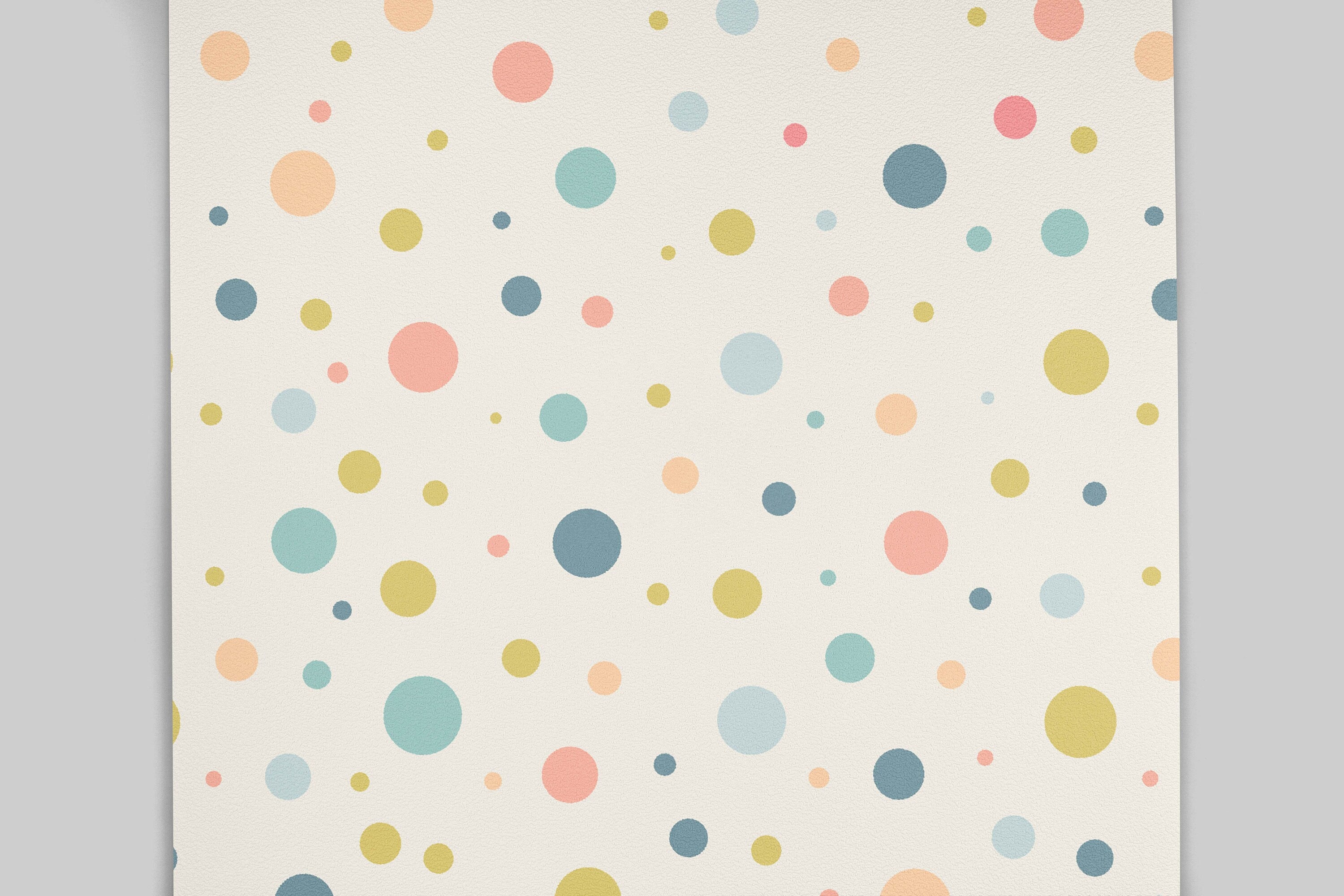 Polka Dot Wallpaper | Girls Nursery Wallpaper | Kids Wallpaper | Childrens Wallpaper | Peel Stick Wallpaper | Removable Wallpaper | 817 - JamesAndColors