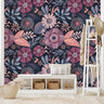 Dark Purple Floral Wallpaper | Wallpaper Peel and Stick | Removable Wallpaper | Wall Paper Peel And Stick | Wall Mural | Wall Decor 3472 - JamesAndColors