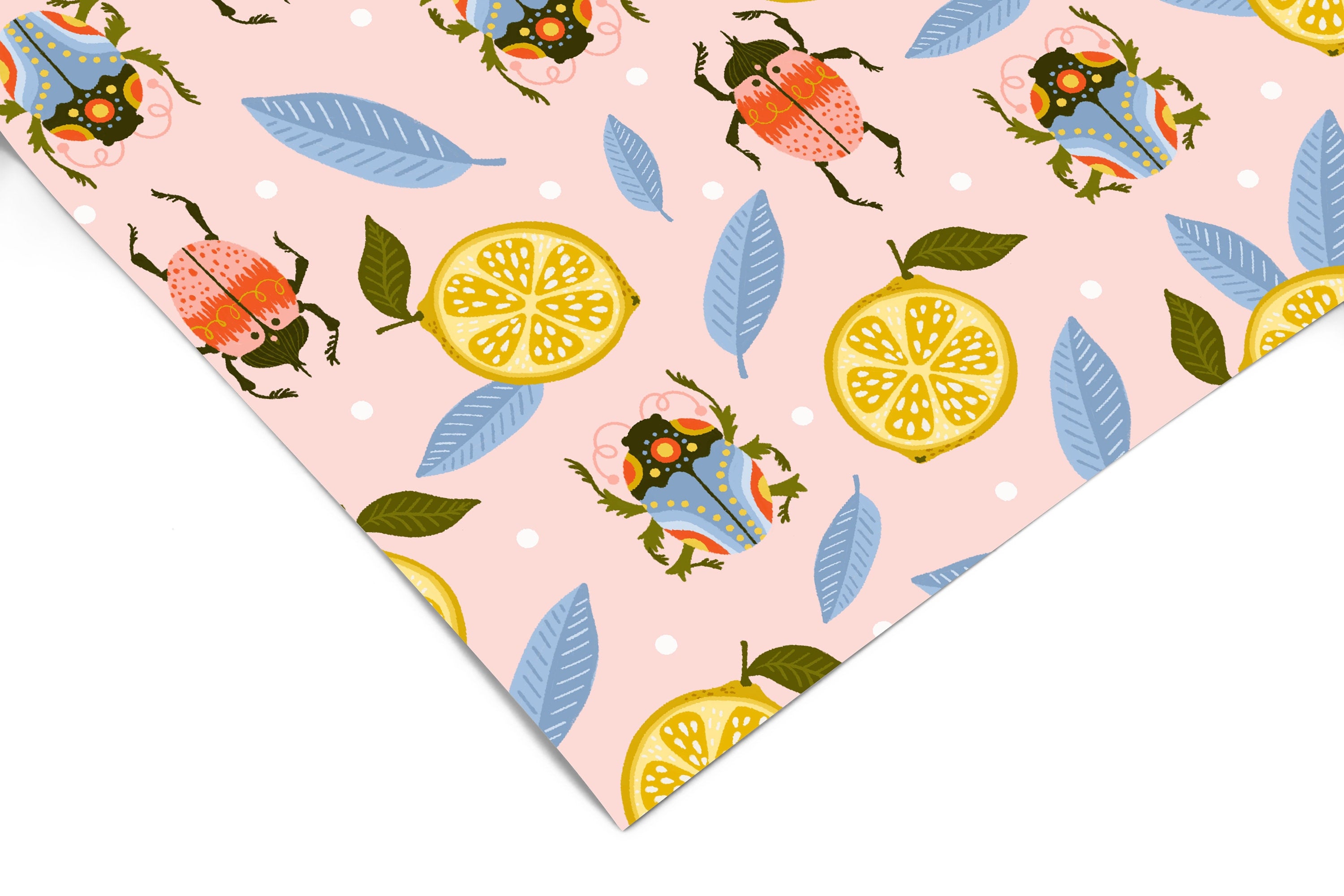 Lemon Beatles Kitchen Contact Paper | Peel And Stick Wallpaper | Removable Wallpaper | Shelf Liner | Drawer Liner | Peel and Stick Paper 812 - JamesAndColors