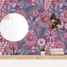 Purple Floral Boho Wallpaper | Wallpaper Peel and Stick | Removable Wallpaper | Wall Paper Peel And Stick | Wall Mural | Wall Decor 3469 - JamesAndColors