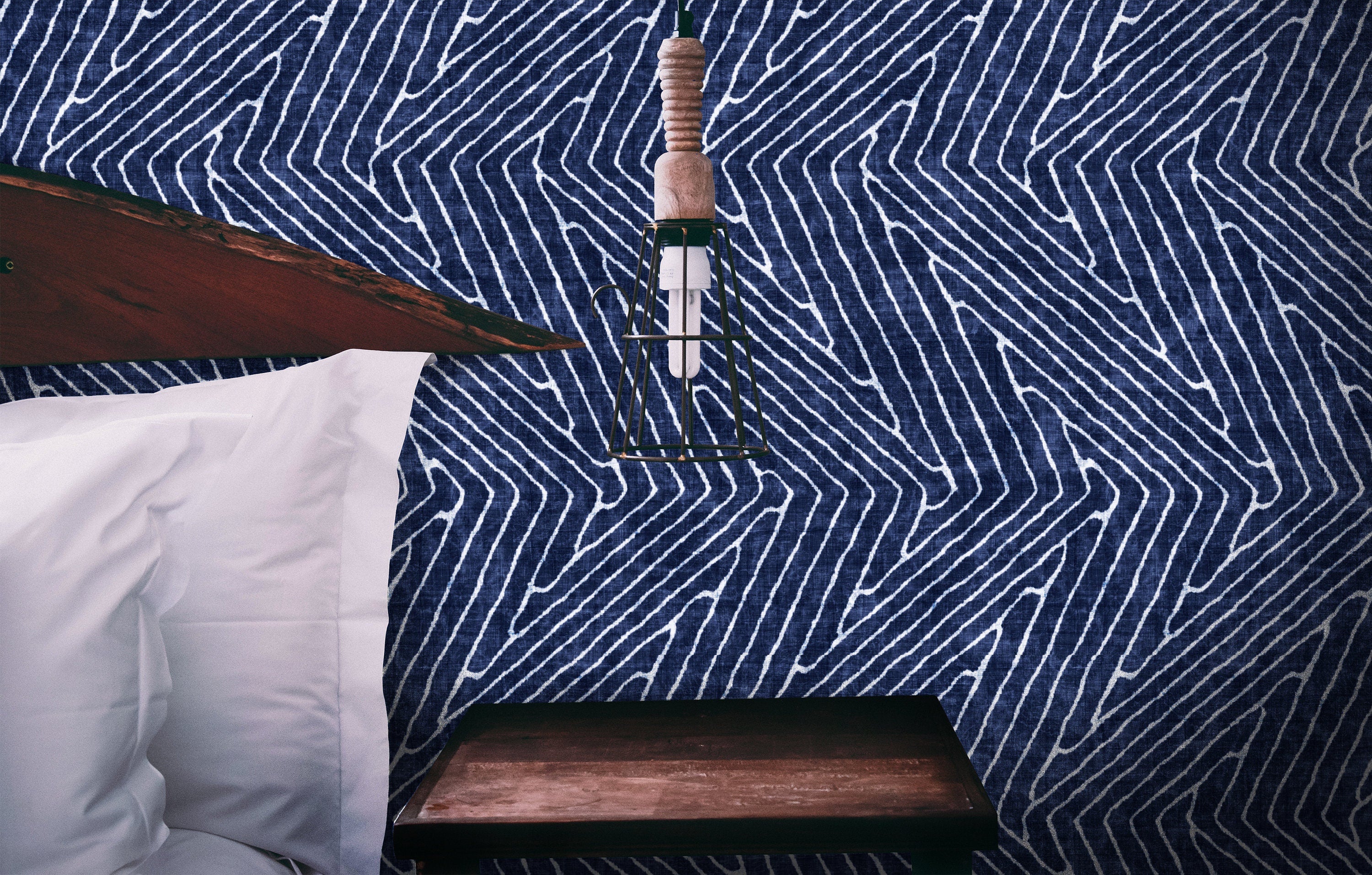 Removable Wallpaper White Navy Geometric Wallpaper | Peel And Stick Wallpaper | Adhesive Wallpaper | Wall Paper Peel Stick Wall Mural 3516 - JamesAndColors