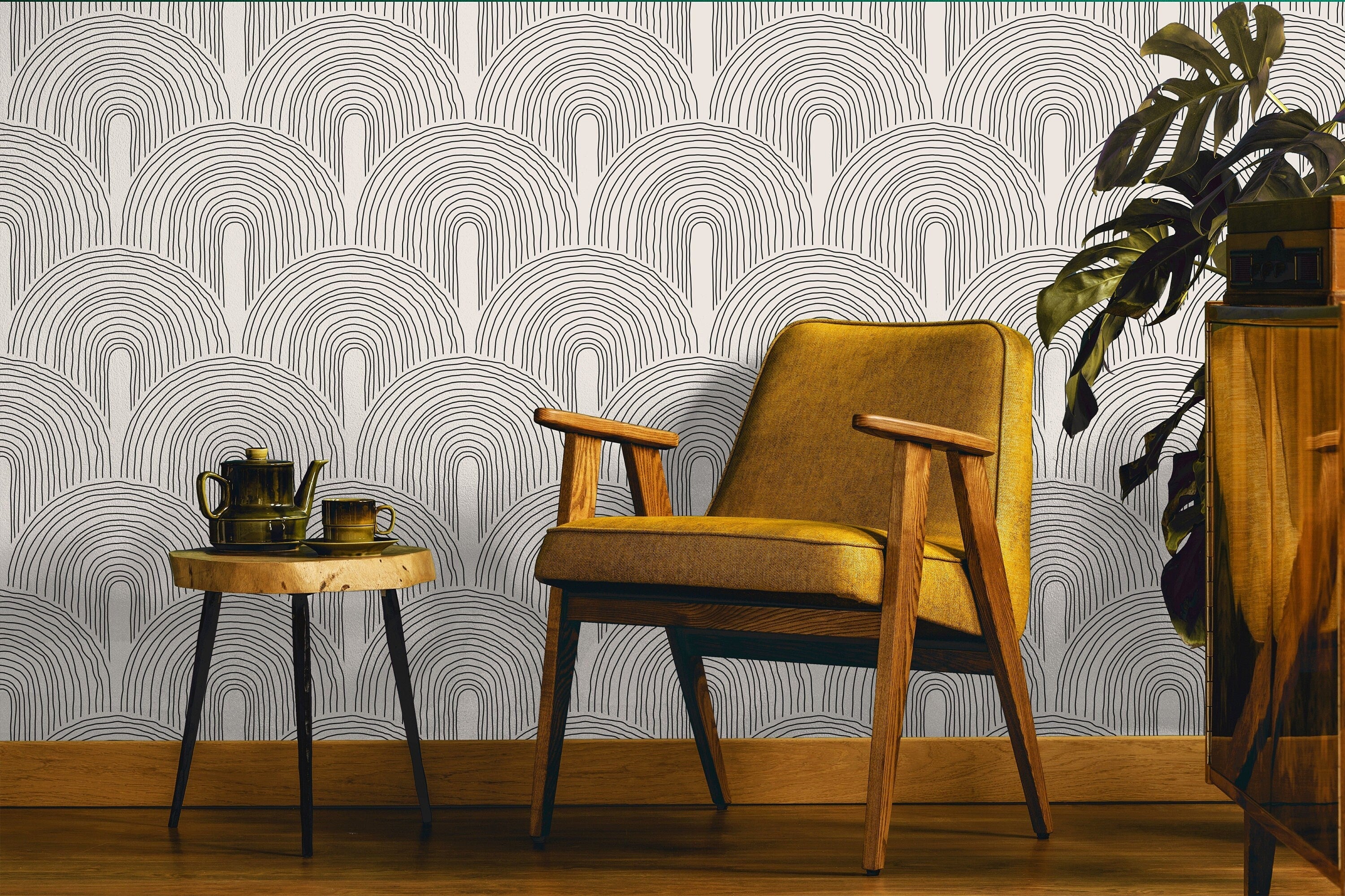 Removable Wallpaper Black Cream Modern Wallpaper | Peel And Stick Wallpaper | Adhesive Wallpaper | Wall Paper Peel Stick Wall Mural 3511 - JamesAndColors