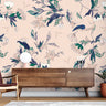 Floral Pink Cream Wallpaper | Removable Wallpaper | Peel And Stick Wallpaper | Adhesive Wallpaper | Wall Paper Peel Stick Wall Mural 3455 - JamesAndColors