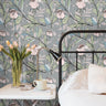 Gray Pink Floral Wallpaper | Wallpaper Peel and Stick | Removable Wallpaper | Peel and Stick Wallpaper | Wall Paper Peel And Stick | 2167 - JamesAndColors