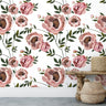 Pink Floral Wallpaper | Wallpaper Peel and Stick | Removable Wallpaper | Peel and Stick Wallpaper | Wall Paper Peel And Stick | 2183 - JamesAndColors