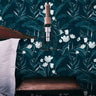 Navy Tulip Floral Wallpaper | Wallpaper Peel and Stick | Removable Wallpaper | Peel and Stick Wallpaper | Wall Paper Peel And Stick  2110 - JamesAndColors