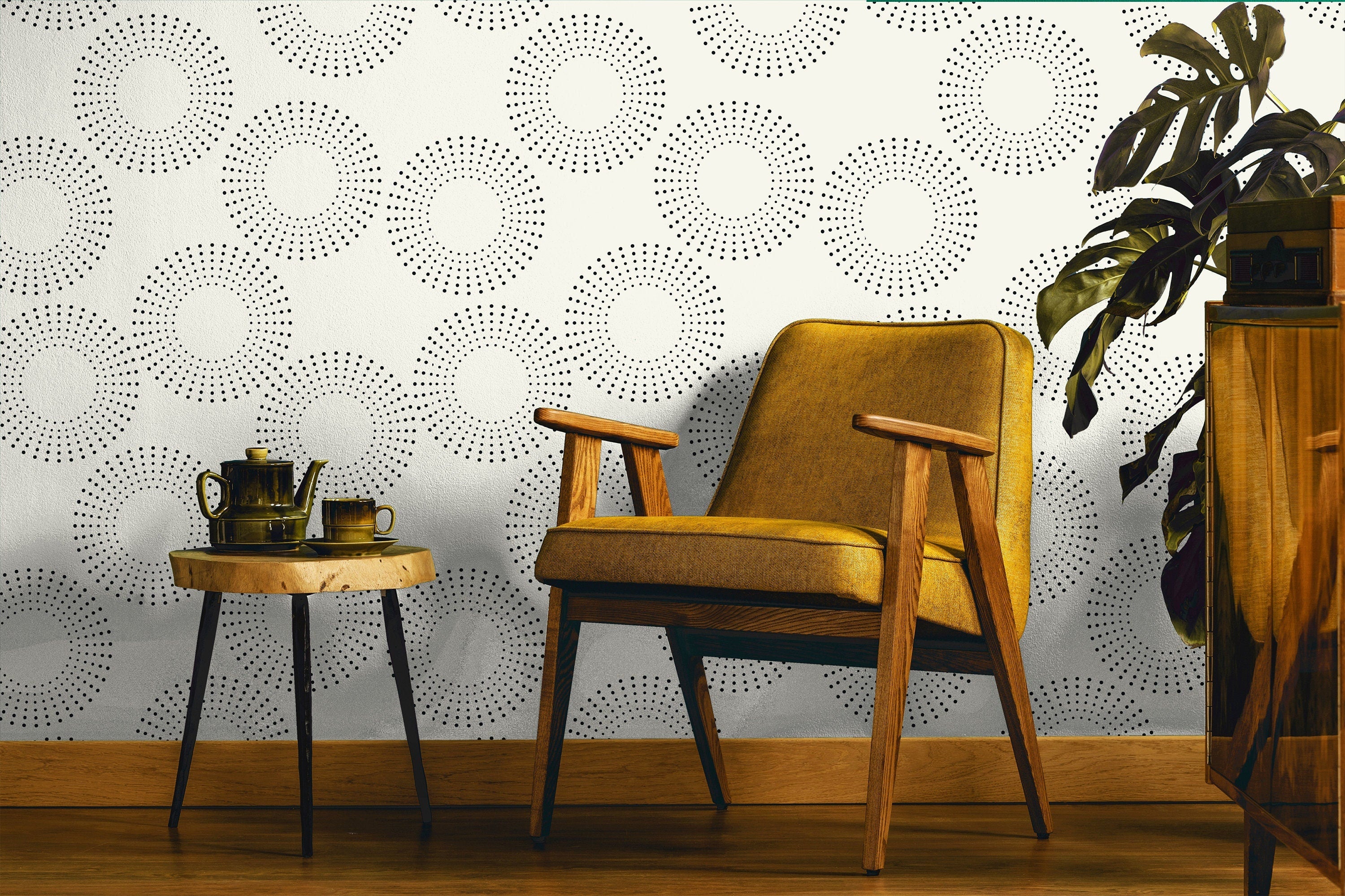 Removable Wallpaper Black Cream Modern Wallpaper | Peel And Stick Wallpaper | Adhesive Wallpaper | Wall Paper Peel Stick Wall Mural 3522 - JamesAndColors