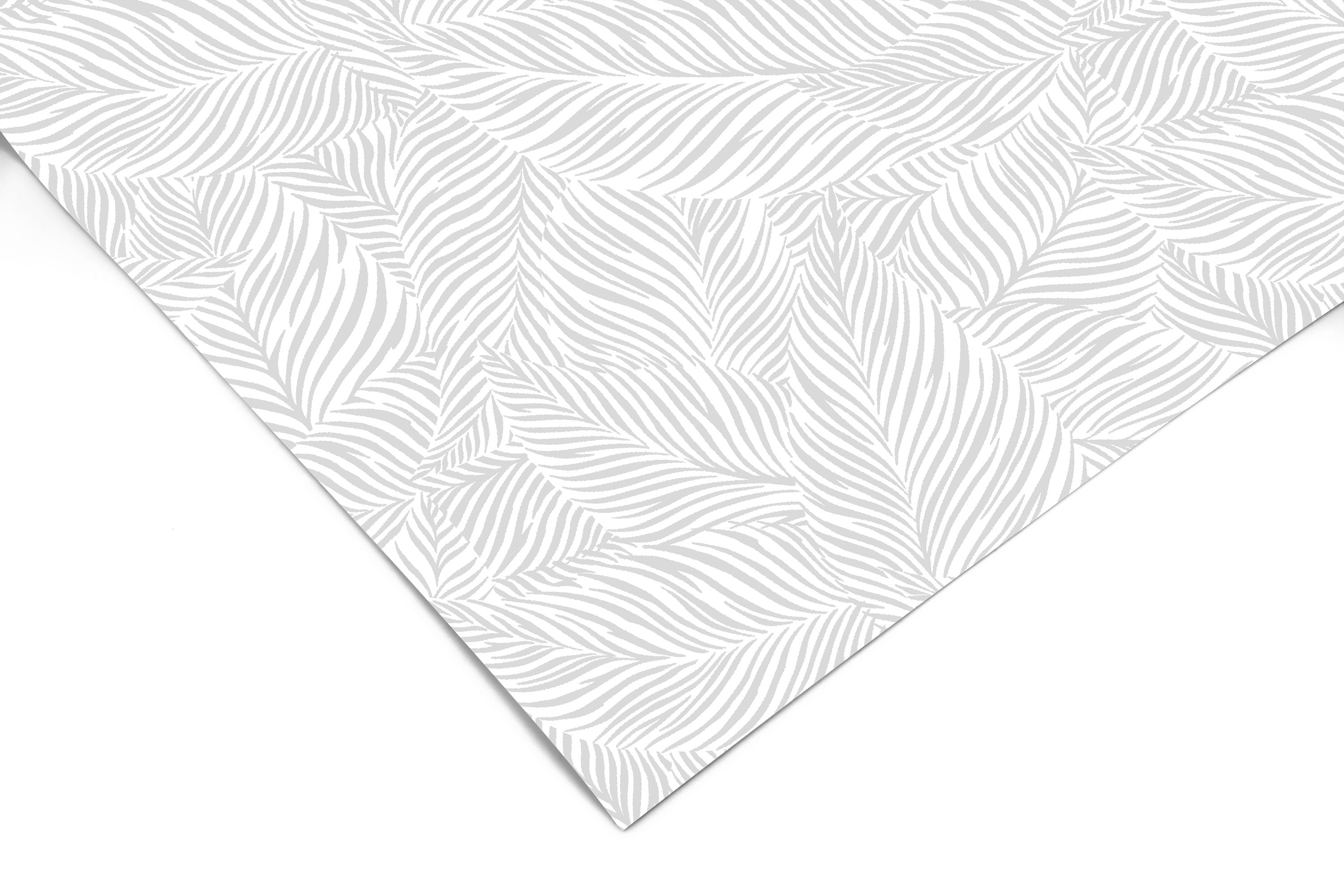 Contact Paper White Gray Leaf| Peel And Stick Wallpaper | Removable Wallpaper | Shelf Liner | Drawer Liner | Peel and Stick Paper 878 - JamesAndColors
