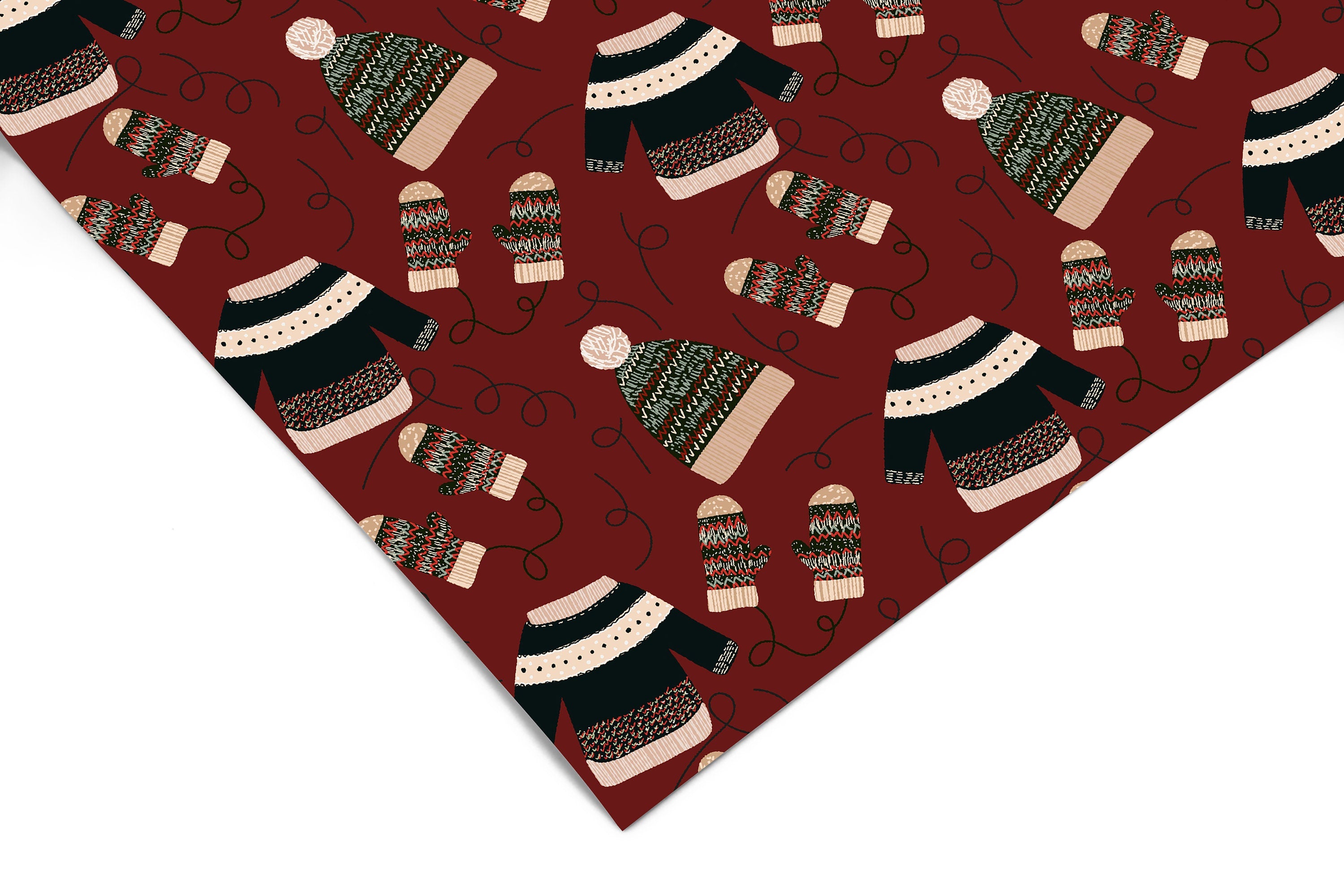 Winter Sweaters Contact Paper | Peel And Stick Wallpaper | Removable Wallpaper | Shelf Liner | Drawer Liner | Peel and Stick Paper 892 - JamesAndColors
