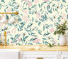 Ivory Bee Floral Wallpaper | Wallpaper Peel and Stick | Removable Wallpaper | Peel and Stick Wallpaper | Wall Paper Peel And Stick | 2169 - JamesAndColors