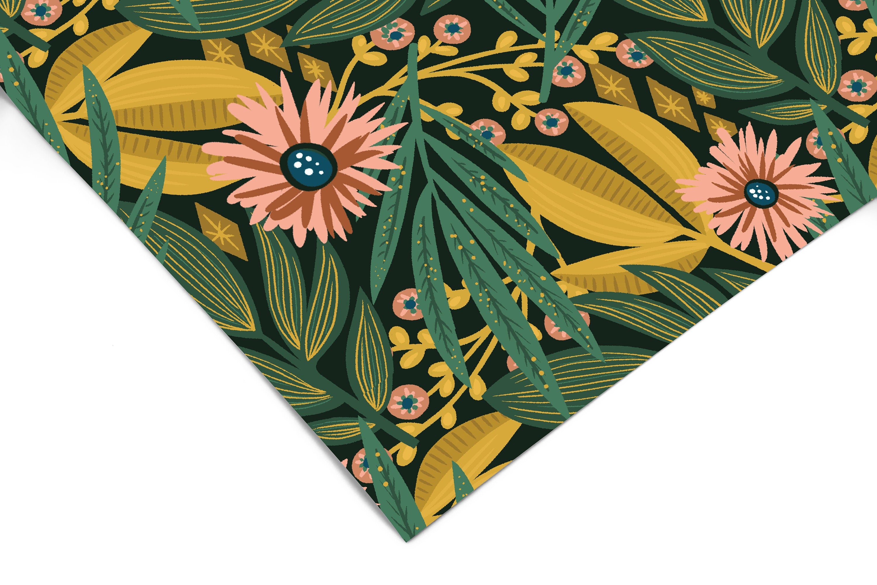Boho Floral Jungle Contact Paper | Peel And Stick Wallpaper | Removable Wallpaper | Shelf Liner | Drawer Liner | Peel and Stick Paper 915