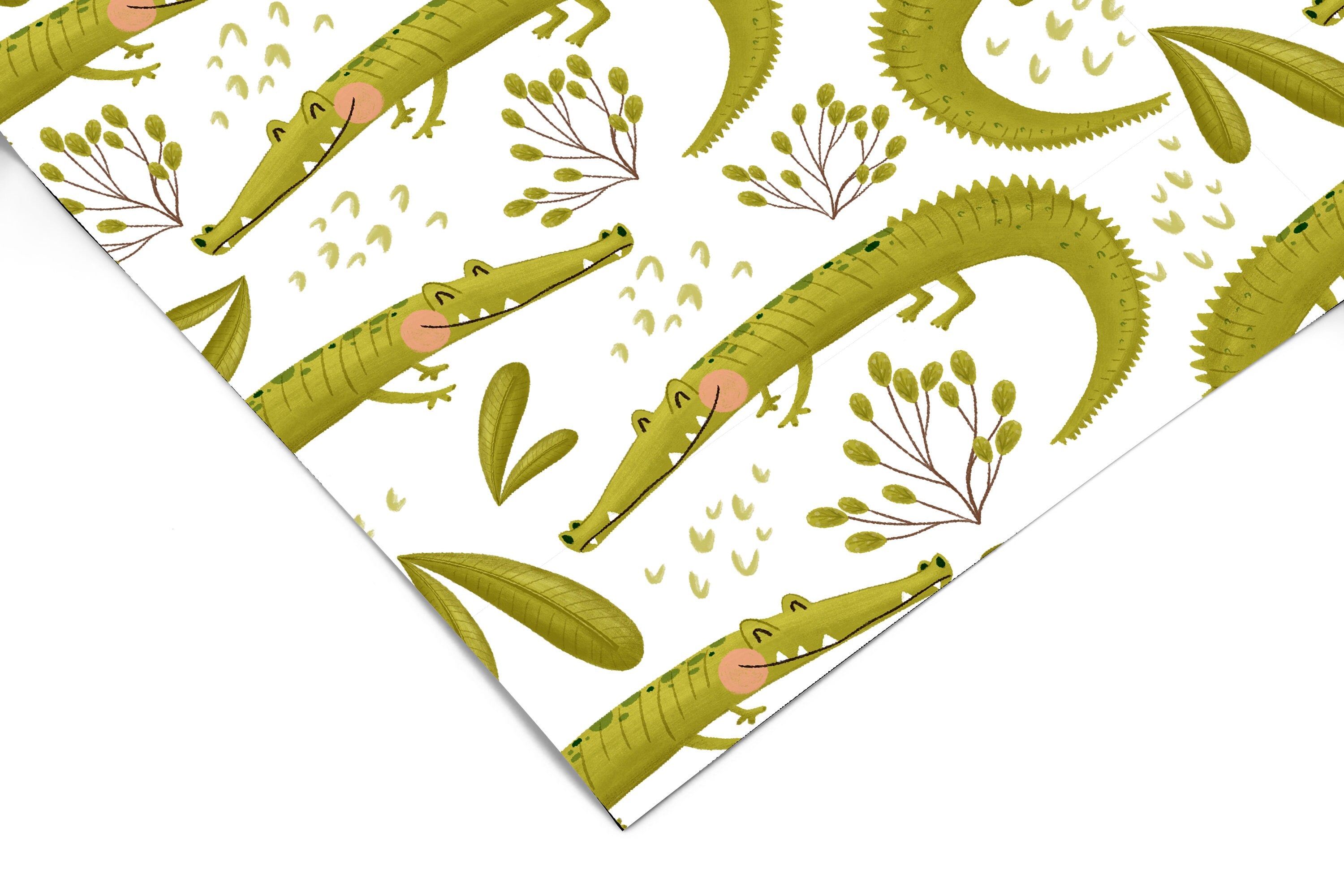 Little Safari Gators Contact Paper | Peel And Stick Wallpaper | Removable Wallpaper | Shelf Liner | Drawer Liner | Peel and Stick Paper 924 - JamesAndColors