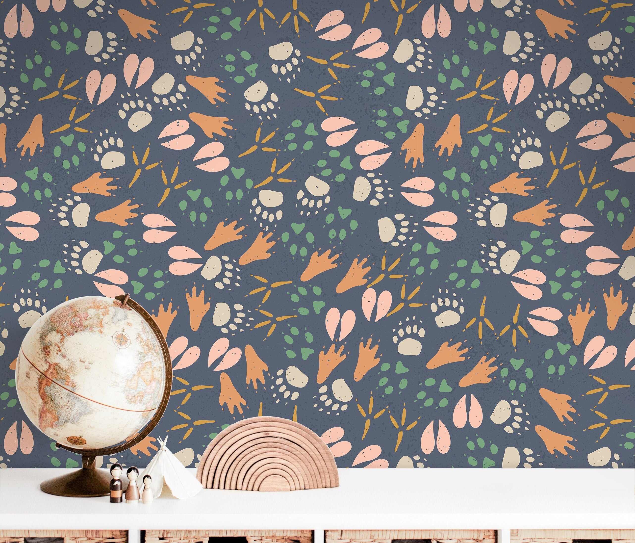 Animal Woodland Decor | Boys Nursery Wallpaper | Kids Wallpaper | Childrens Wallpaper | Peel And Stick Wallpaper | Removable Wallpaper | 348 - JamesAndColors