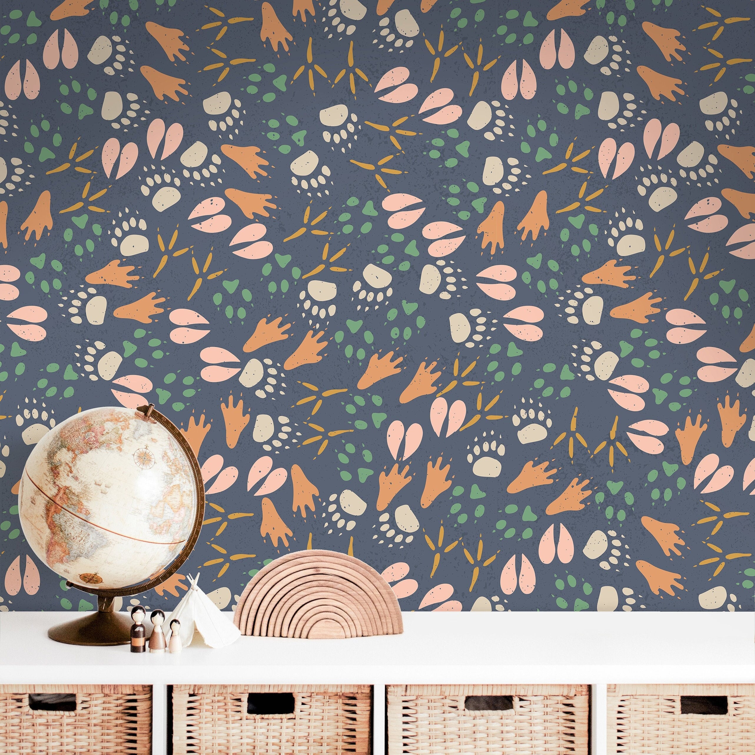 Animal Woodland Decor | Boys Nursery Wallpaper | Kids Wallpaper | Childrens Wallpaper | Peel And Stick Wallpaper | Removable Wallpaper | 348 - JamesAndColors