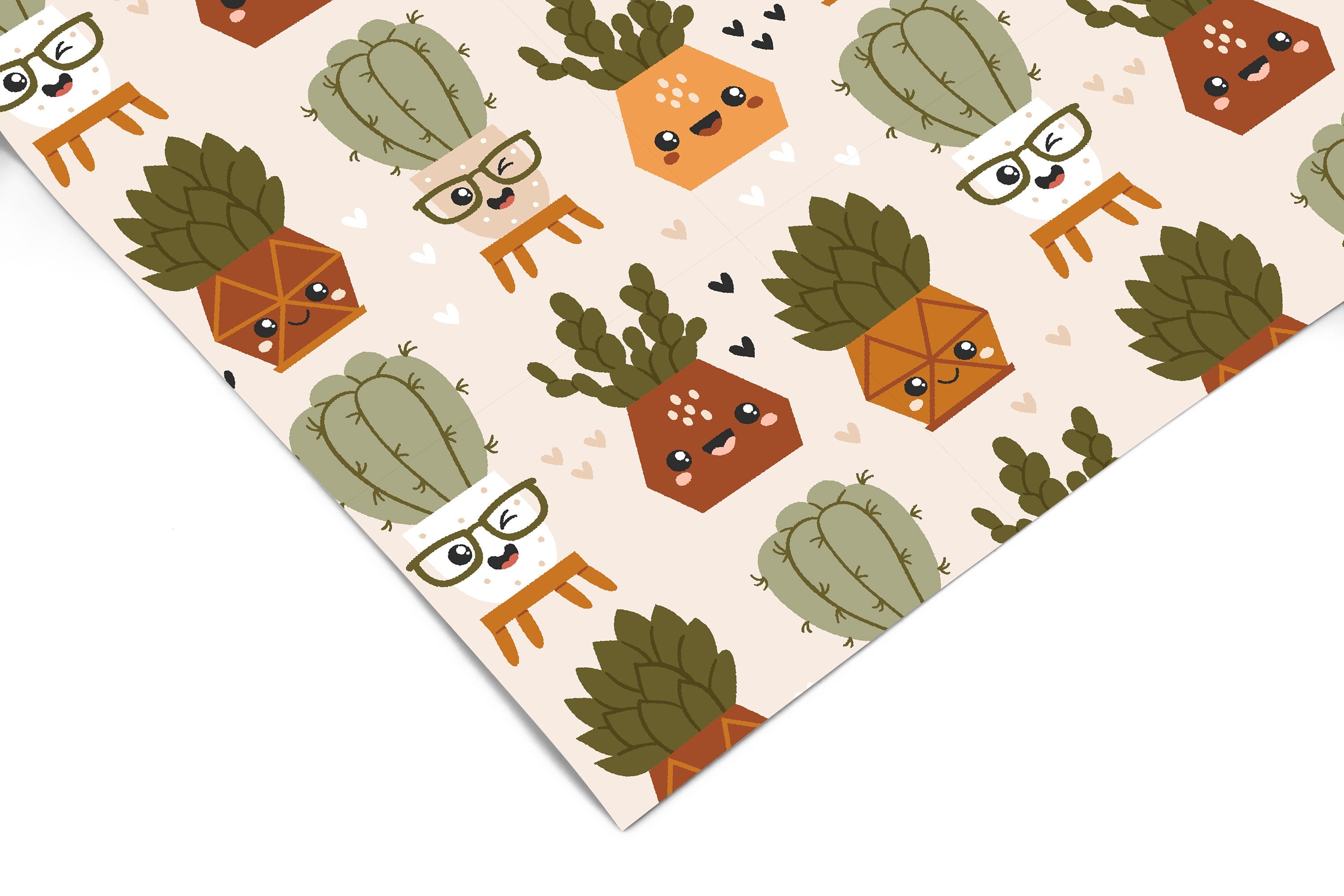 Boho Cactus Contact Paper | Peel And Stick Wallpaper | Removable Wallpaper | Shelf Liner | Drawer Liner | Peel and Stick Paper 944 - JamesAndColors