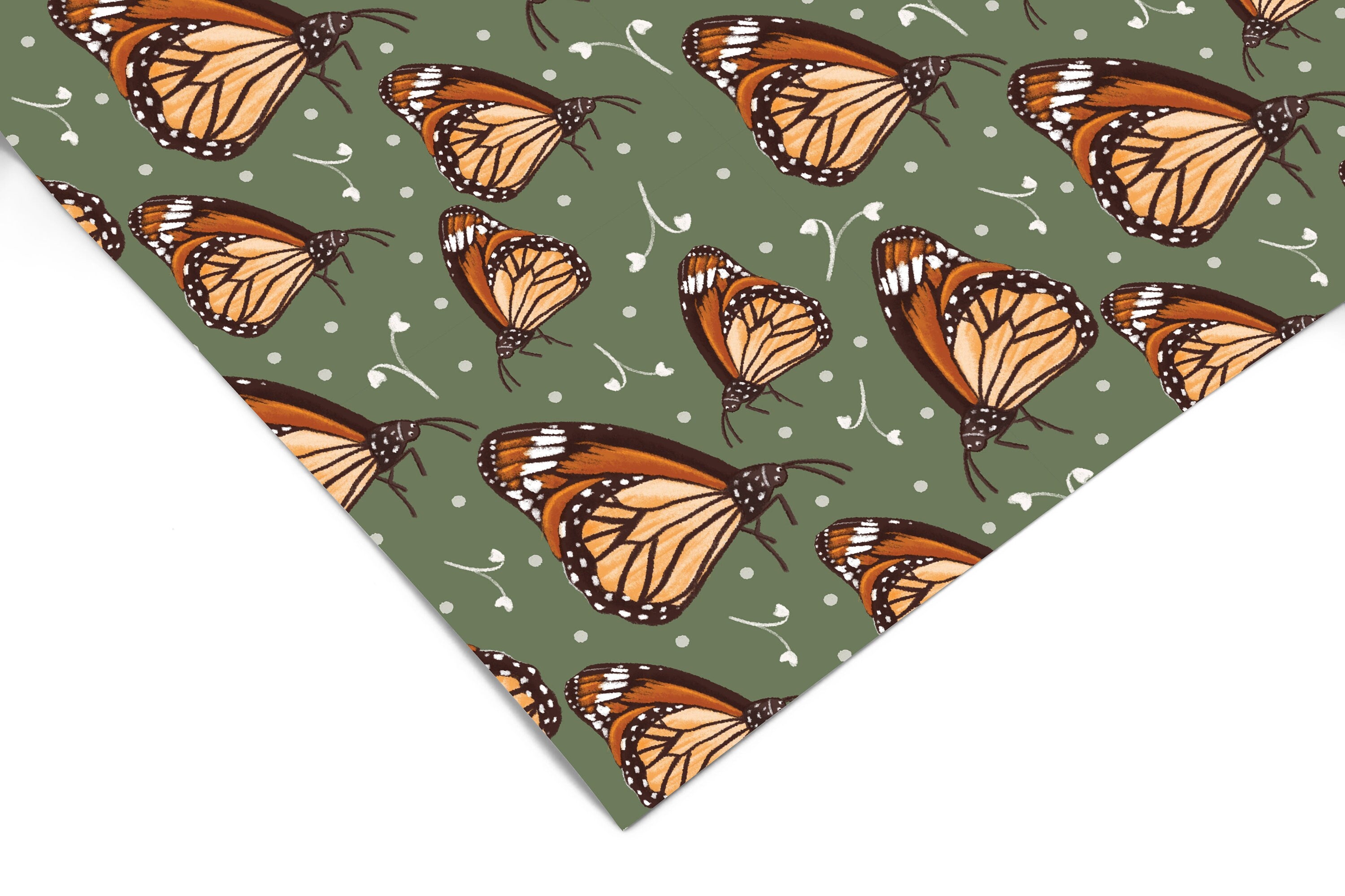 Monarch Butterfly Contact Paper | Peel And Stick Wallpaper | Removable Wallpaper | Shelf Liner | Drawer Liner | Peel and Stick Paper 900 - JamesAndColors