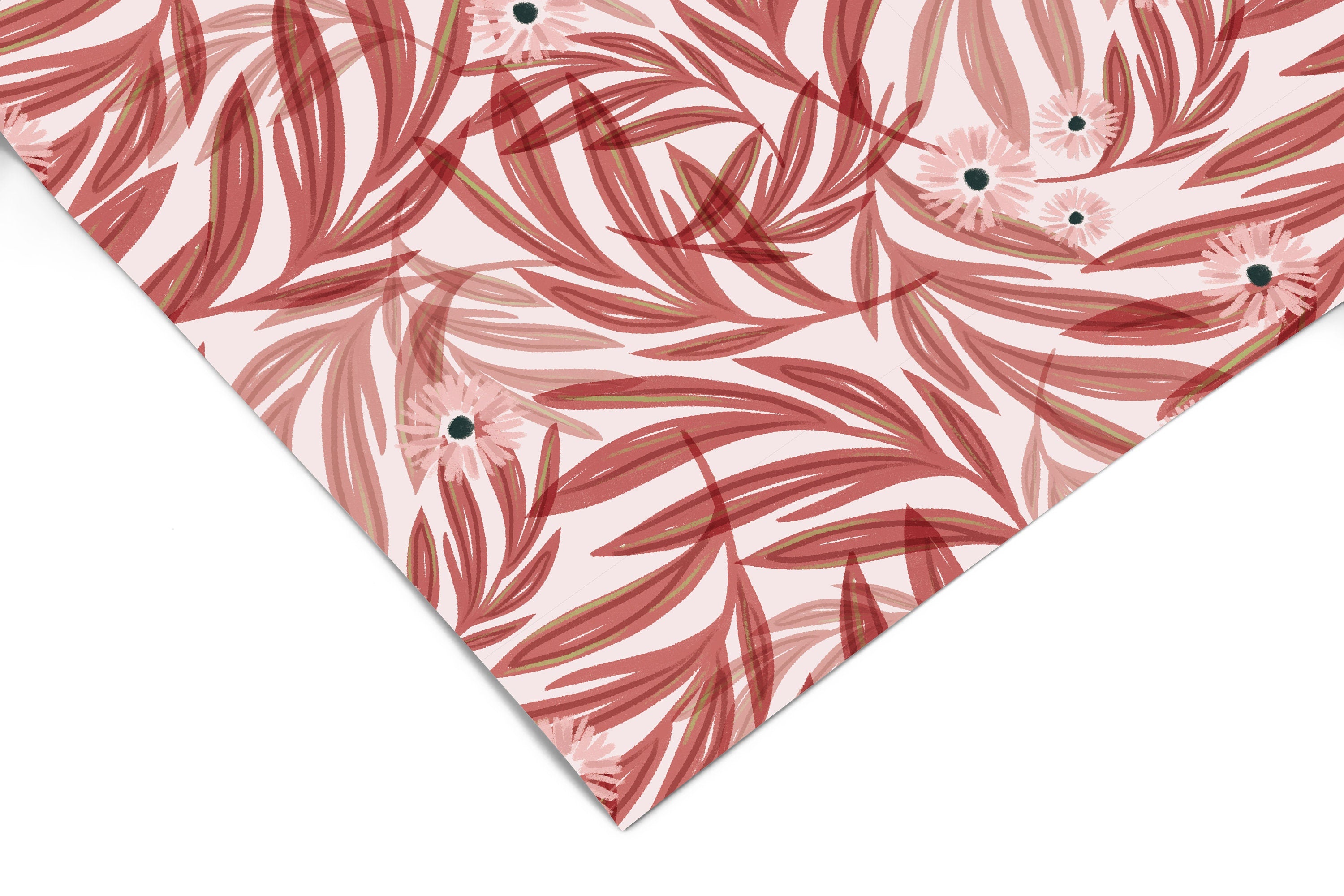 Pink And Cream Floral Contact Paper | Peel And Stick Wallpaper | Removable Wallpaper | Shelf Liner | Drawer Liner | Peel and Stick Paper 904