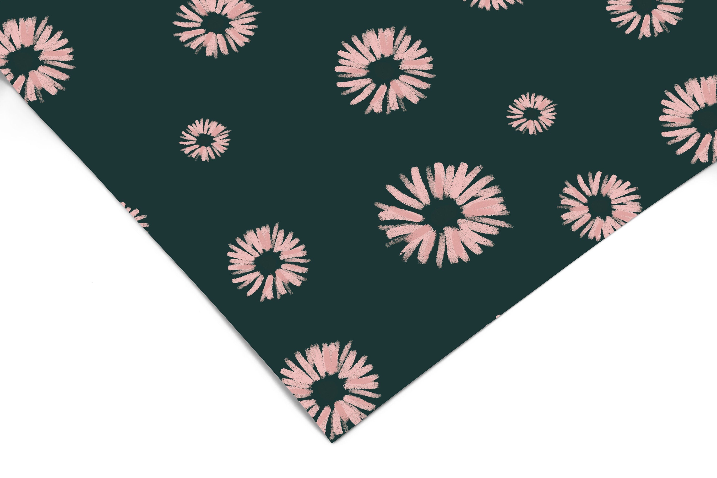 Pink Brush Floral Contact Paper | Peel And Stick Wallpaper | Removable Wallpaper | Shelf Liner | Drawer Liner | Peel and Stick Paper 905