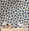 Blue Flowers Wallpaper | Girls Nursery Wallpaper | Kids Wallpaper | Childrens Wallpaper | Peel Stick Wallpaper | Removable Wallpaper 3557 - JamesAndColors
