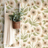 Farmhouse Floral Wallpaper | Removable Wallpaper | Peel And Stick Wallpaper | Adhesive Wallpaper | Wall Paper Peel Stick Wall Mural 3631 - JamesAndColors