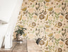 Tan Farmhouse Floral Wallpaper | Removable Wallpaper | Peel And Stick Wallpaper | Adhesive Wallpaper | Wall Paper Peel Stick Wall Mural 3626 - JamesAndColors