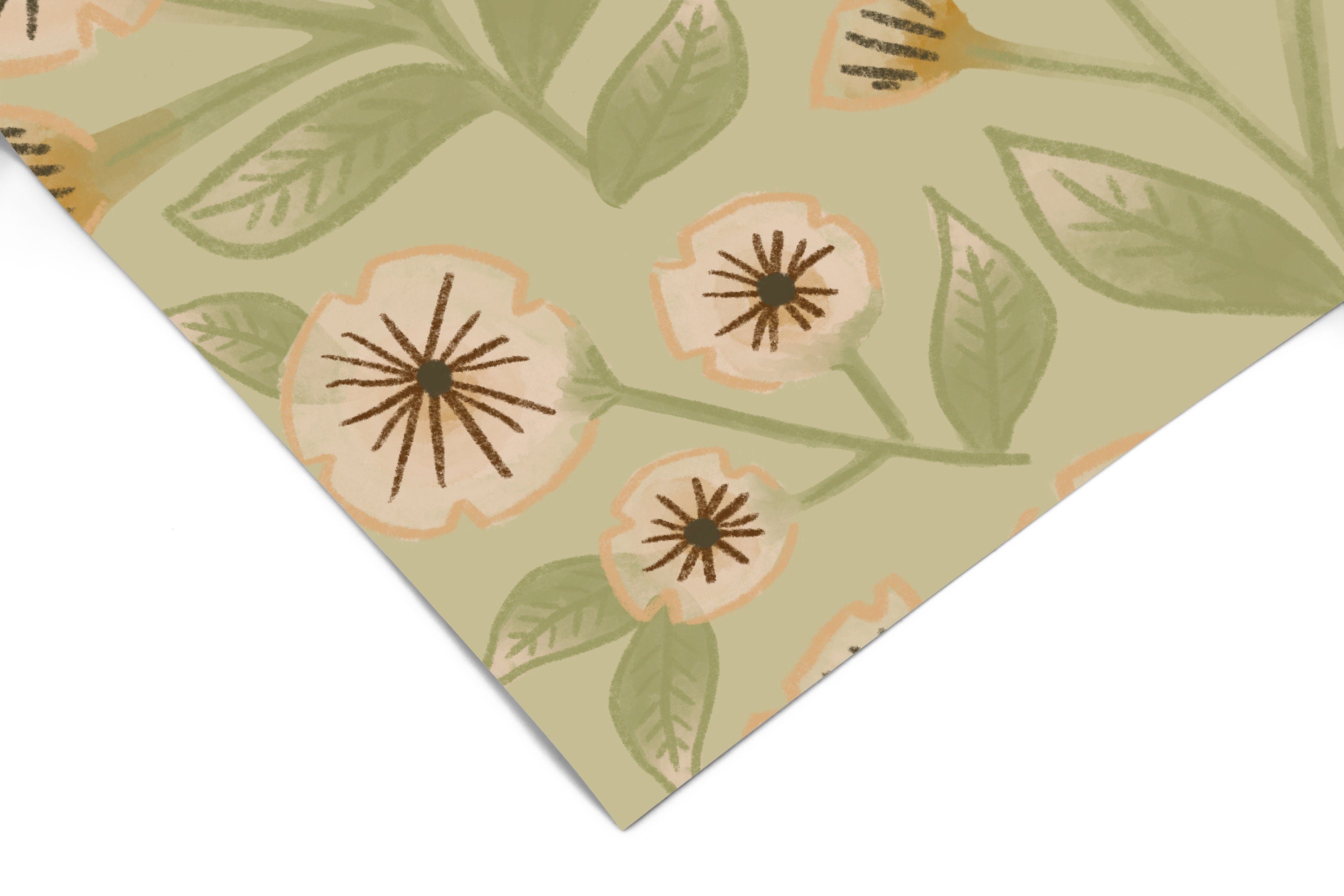 Farmhouse Floral Wallpaper | Removable Wallpaper | Peel And Stick Wallpaper | Adhesive Wallpaper | Wall Paper Peel Stick Wall Mural 3624 - JamesAndColors