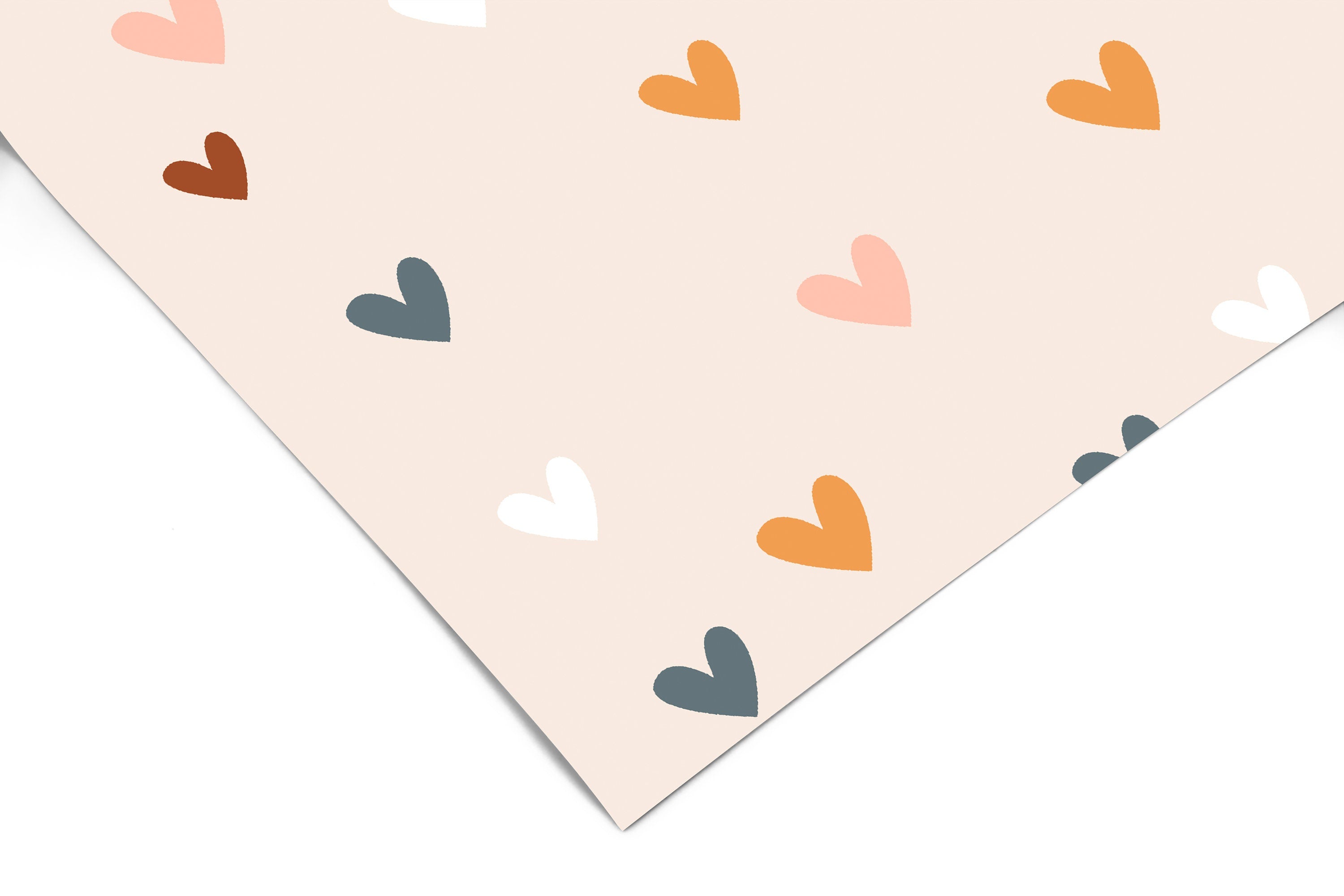 Boho Hearts Wallpaper | Girls Nursery Wallpaper | Kids Wallpaper | Childrens Wallpaper | Peel Stick Wallpaper | Removable Wallpaper | 3616 - JamesAndColors