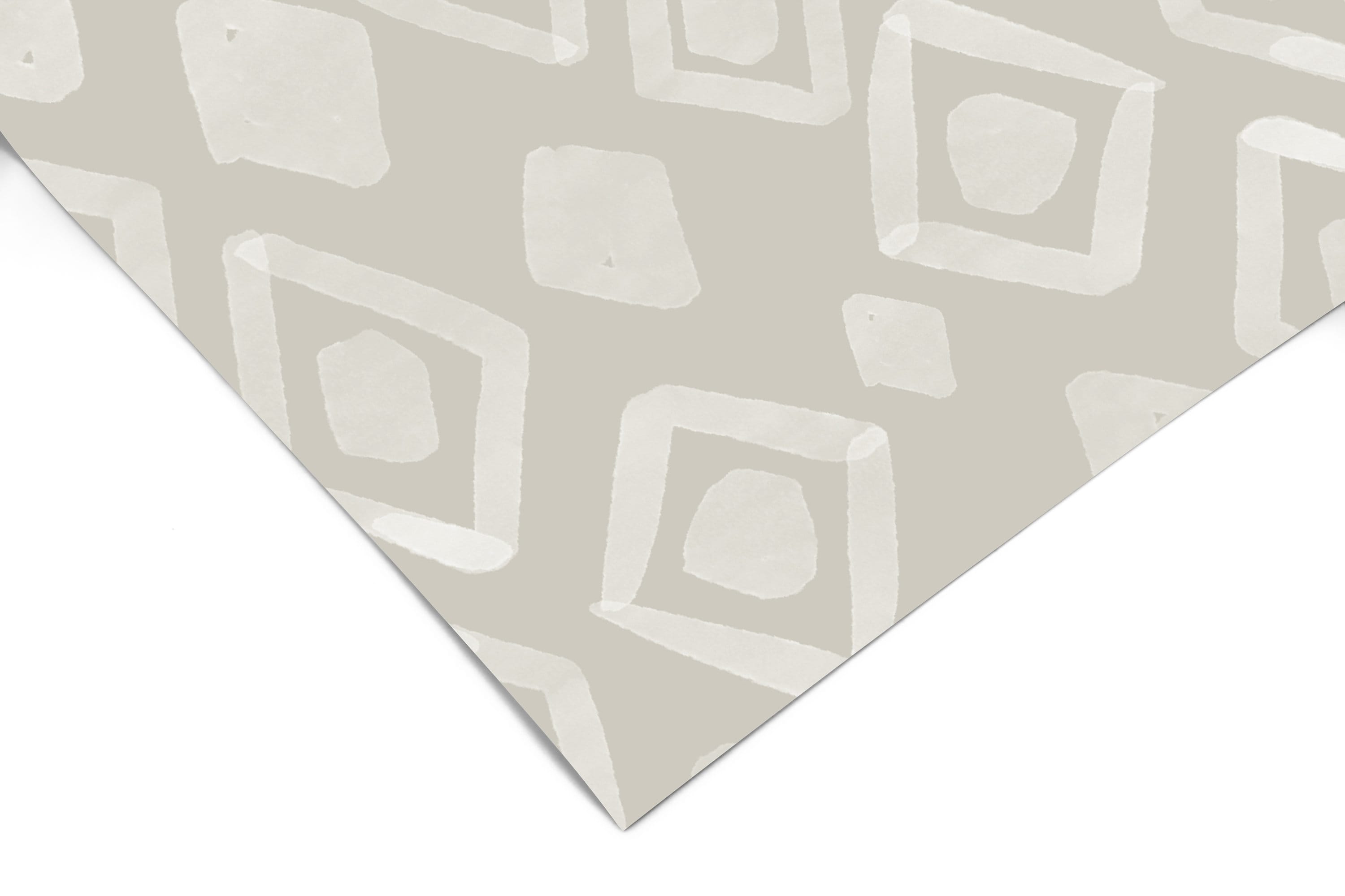 Tan Boho Geometric Wallpaper | Removable Wallpaper | Peel And Stick Wallpaper | Adhesive Wallpaper | Wall Paper Peel Stick Wall Mural 3611 - JamesAndColors