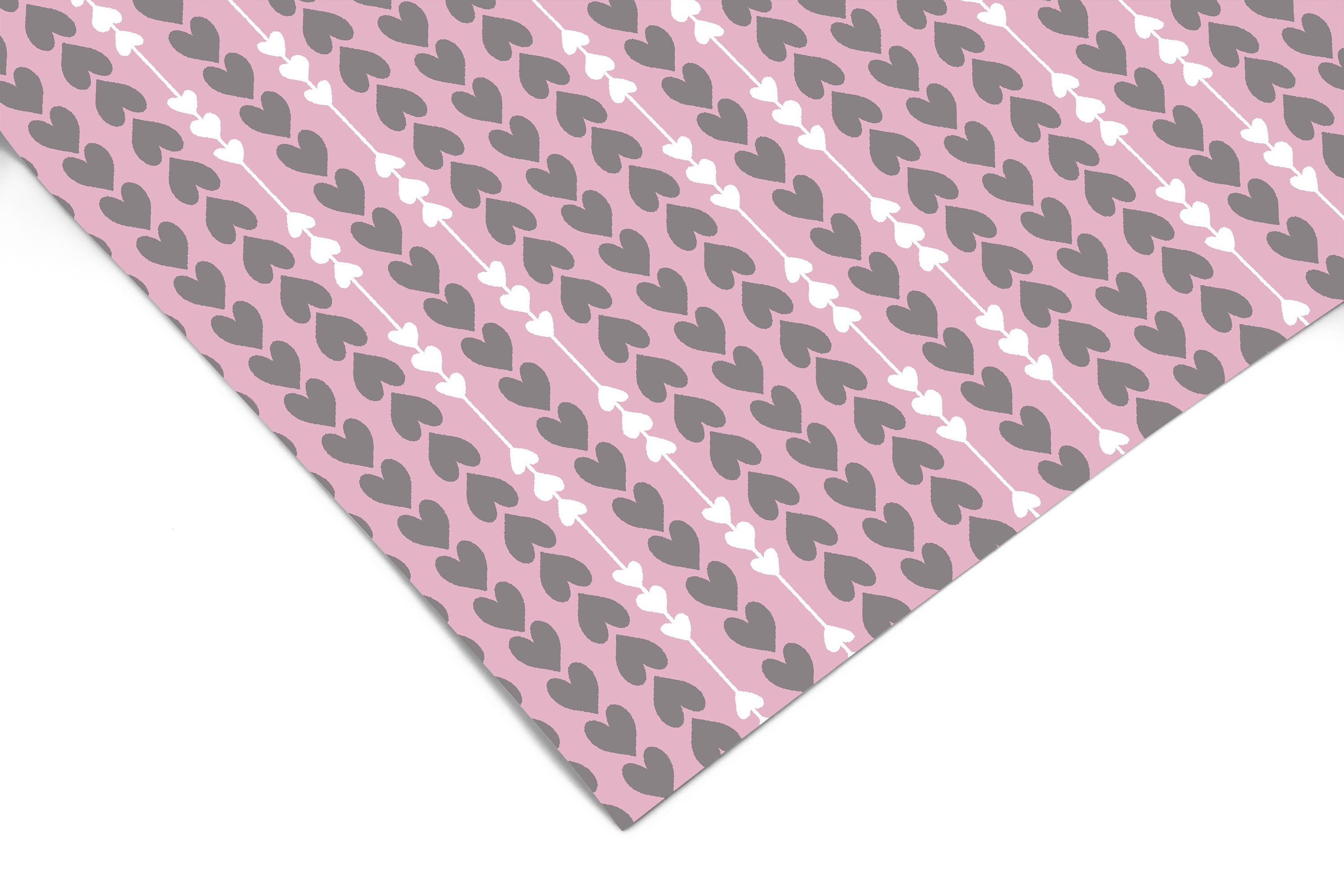 Pink Gray Hearts Contact Paper | Peel And Stick Wallpaper | Removable Wallpaper | Shelf Liner | Drawer Liner | Peel and Stick Paper 940 - JamesAndColors