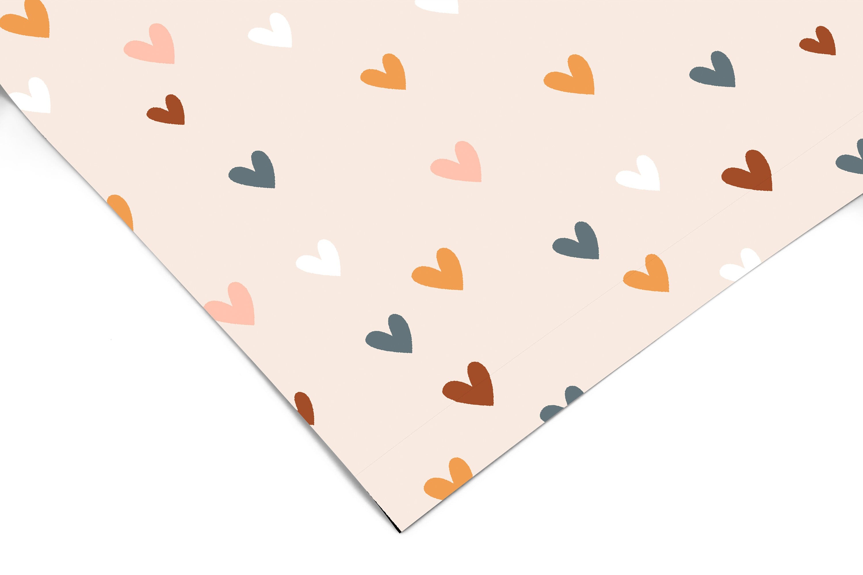 Little Boho Hearts Contact Paper | Peel And Stick Wallpaper | Removable Wallpaper | Shelf Liner | Drawer Liner | Peel and Stick Paper 1014 - JamesAndColors