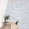 Blue Drawn Line Wallpaper | Removable Wallpaper | Peel And Stick Wallpaper | Adhesive Wallpaper | Wall Paper Peel And Stick Wall Mural 2313 - JamesAndColors