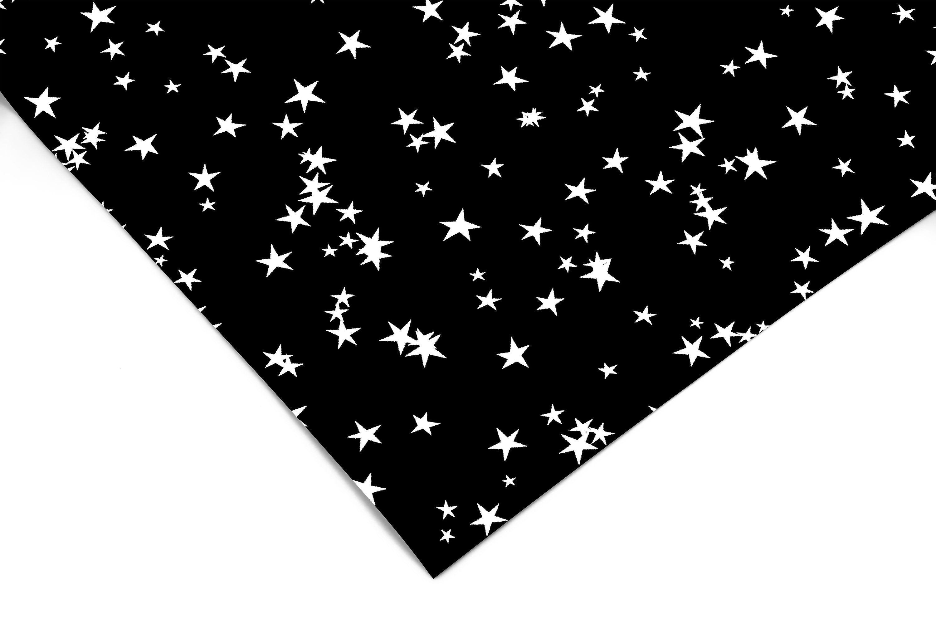 Black White Stars Contact Paper | Peel And Stick Wallpaper | Removable Wallpaper | Shelf Liner | Drawer Liner | Peel and Stick Paper 949 - JamesAndColors