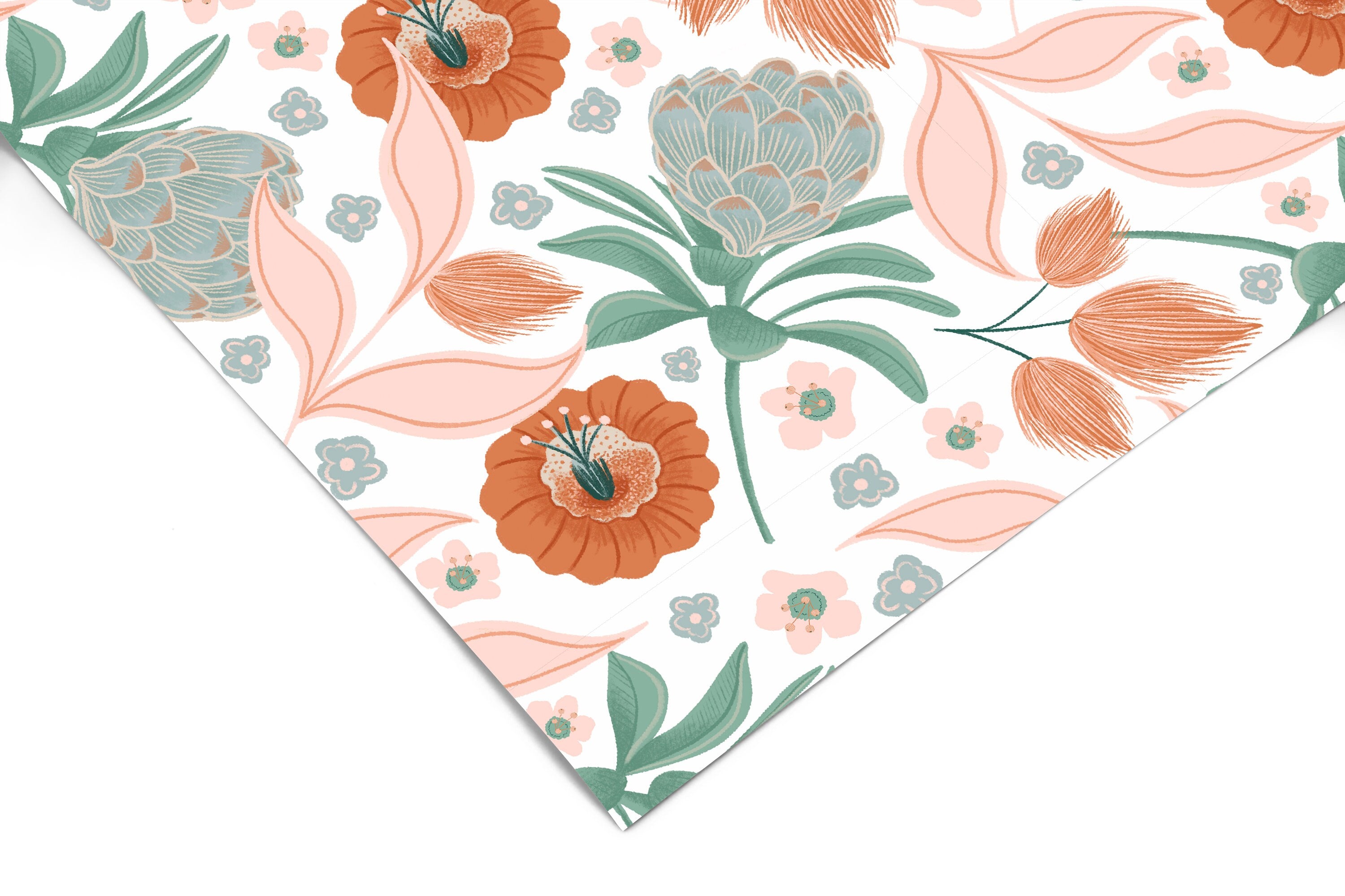 Light Pink Floral Contact Paper | Peel And Stick Wallpaper | Removable Wallpaper | Shelf Liner | Drawer Liner | Peel Stick Paper 1008