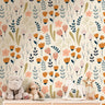 Floral Wallpaper | Girls Nursery Wallpaper | Kids Wallpaper | Childrens Wallpaper | Peel Stick Wallpaper | Removable Wallpaper | 3595 - JamesAndColors