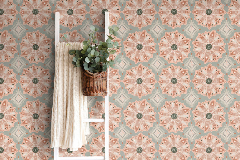 Boho Pattern Wallpaper | Removable Wallpaper | Peel And Stick Wallpaper ...