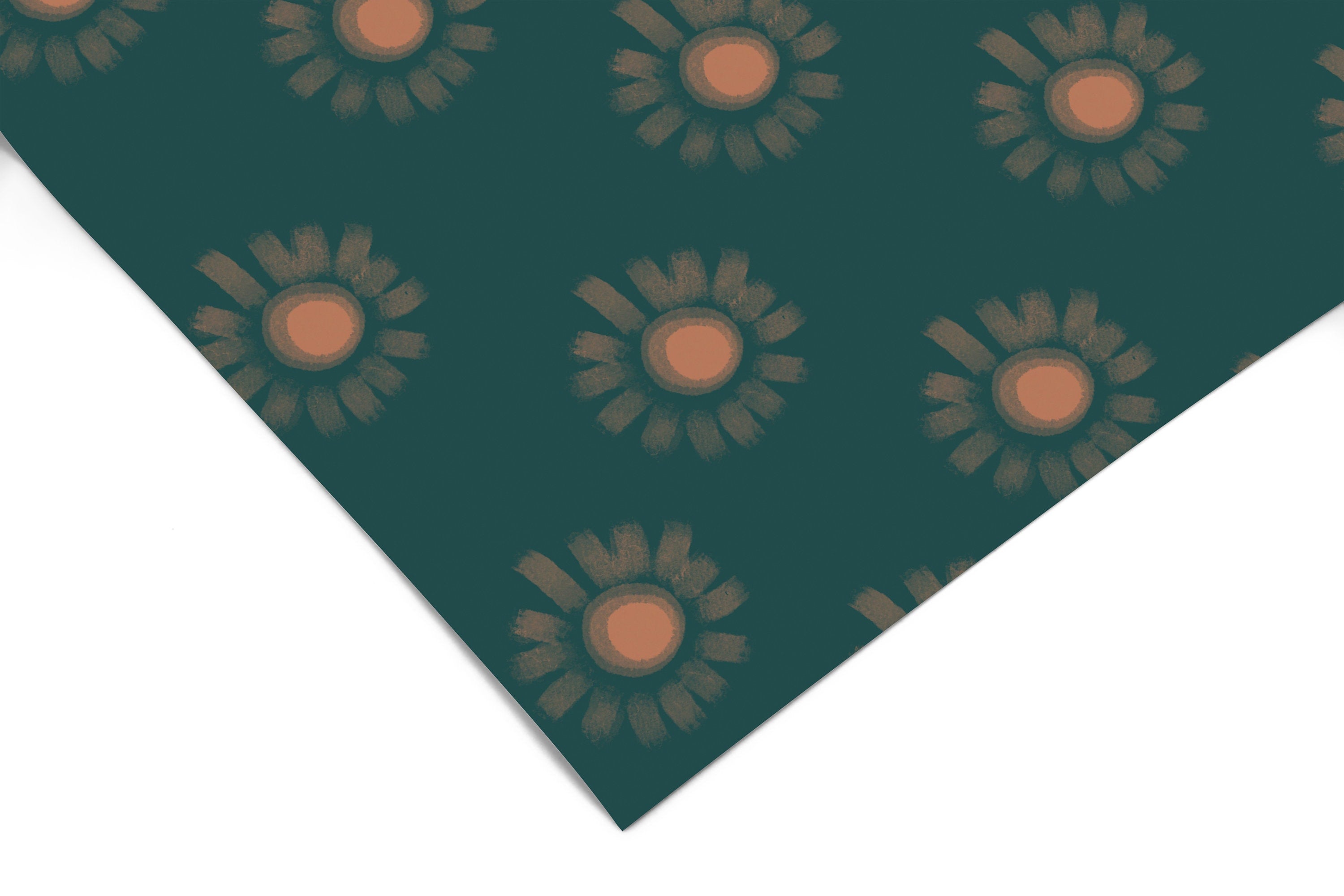 Dark Teal Floral Wallpaper Peel and Stick Wallpaper Removable Wallpaper Wall Decor Home Decor Wall Art Printable Wall Art Room Decor 3684 - JamesAndColors